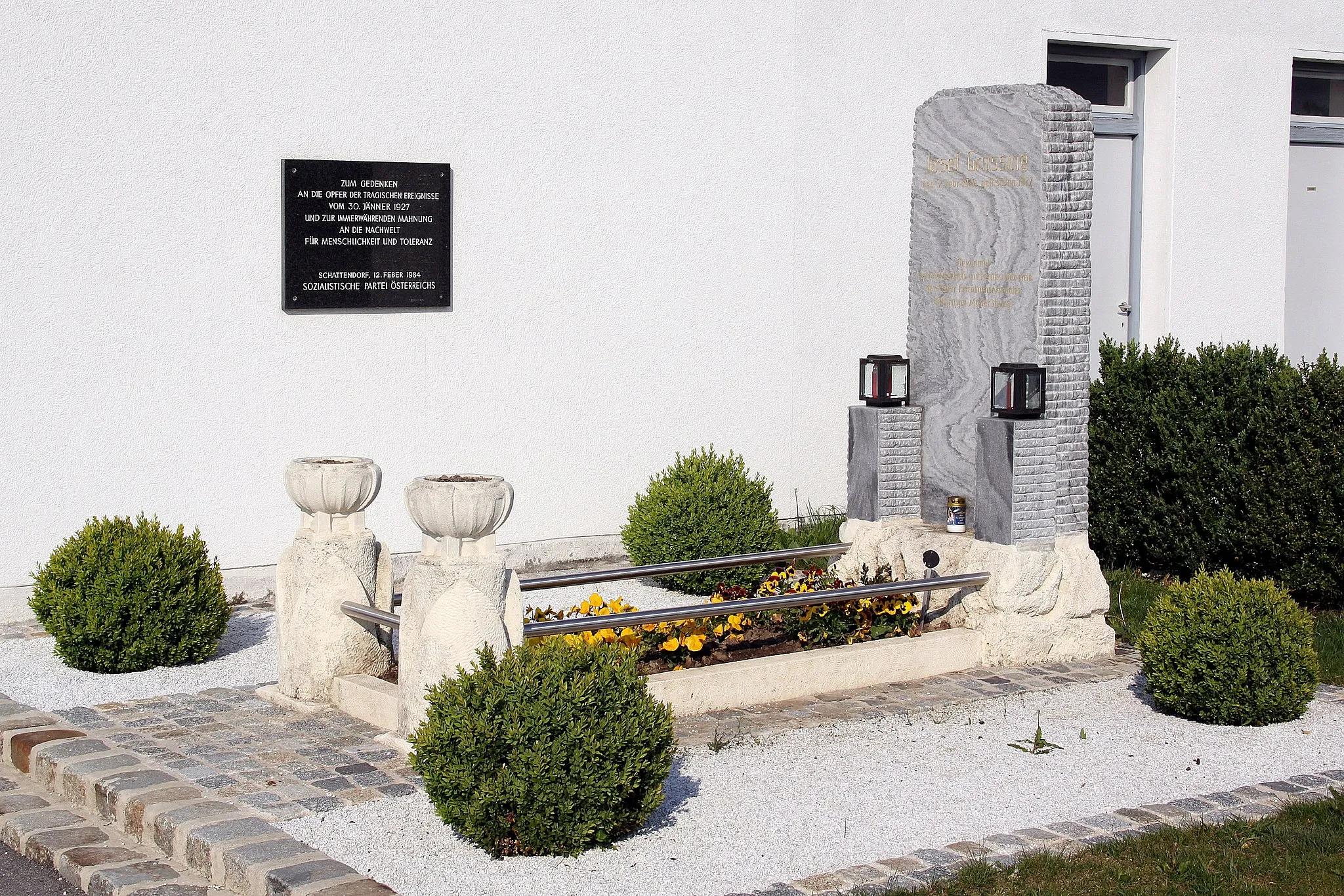 Photo showing: Memorial Josef Grössing - Schattendorf