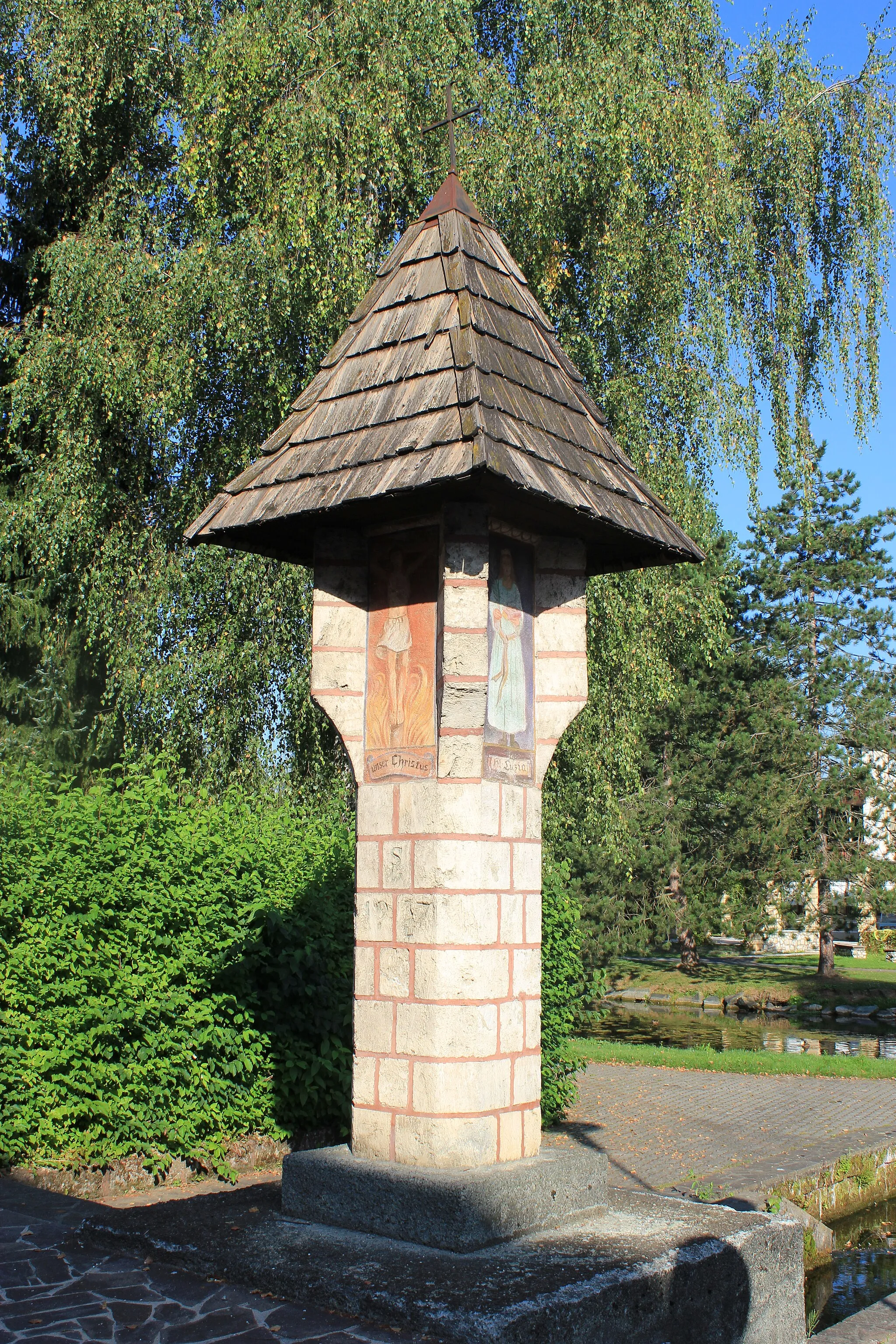 Photo showing: Wayside shrine in Kühnsdorf in the community of Eberndorf