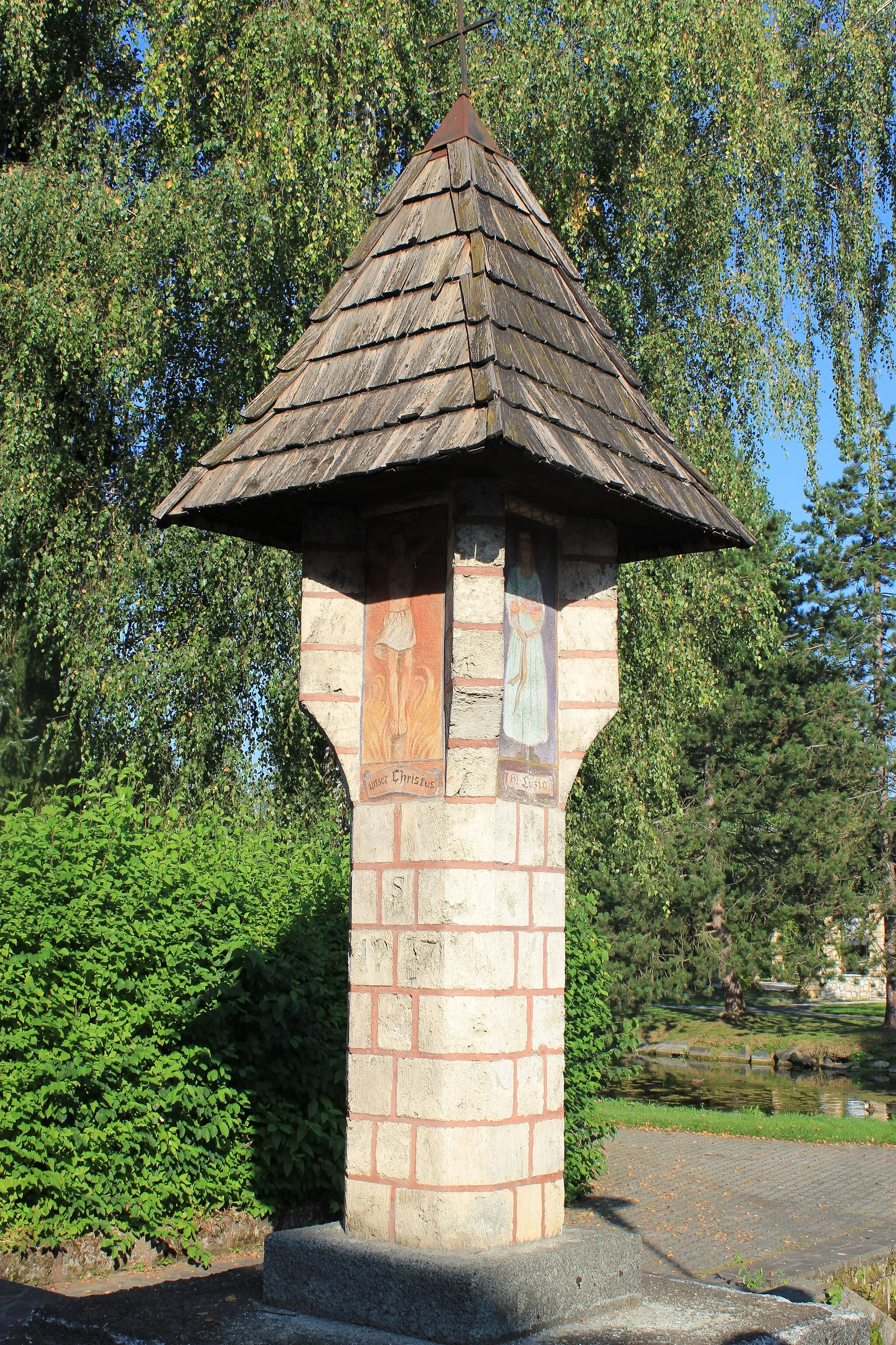 Photo showing: Wayside shrine in Kühnsdorf in the community of Eberndorf