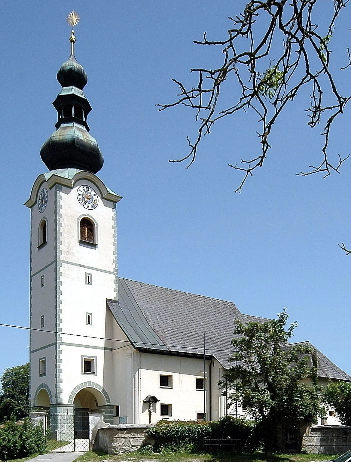 Photo showing: Subsidiary church Saint Florian in Stein, 13th borough Viktring, statutary city Klagenfurt, Carinthia, Austria, EU