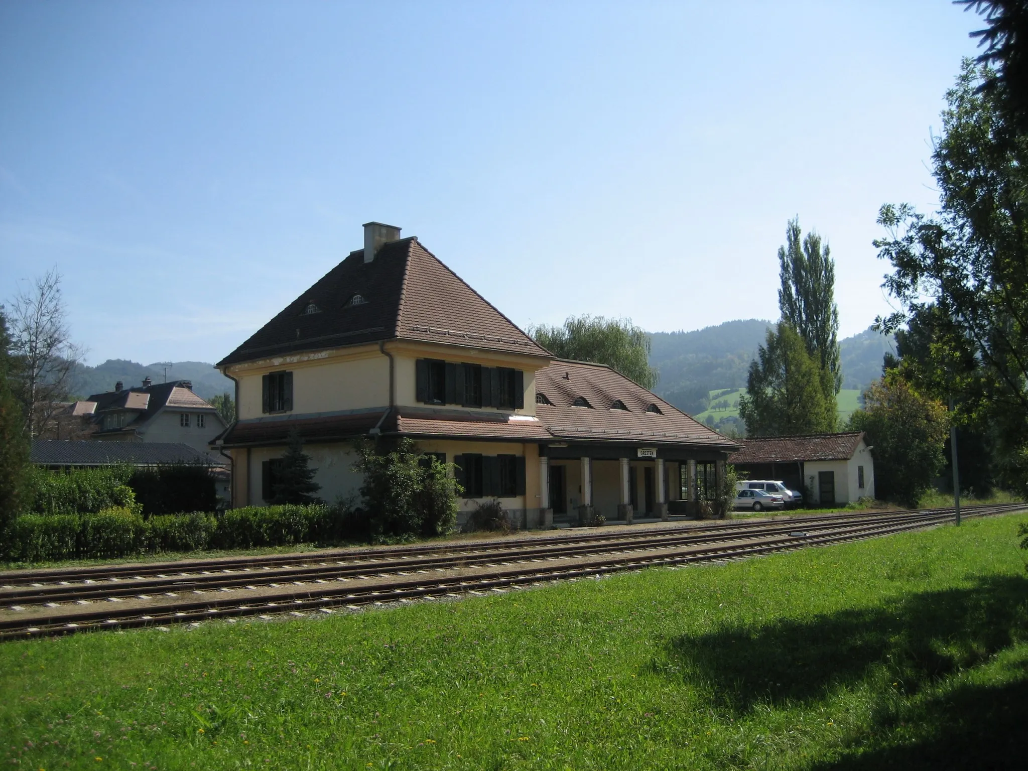 Photo showing: Train station Gresten in Lower Austria