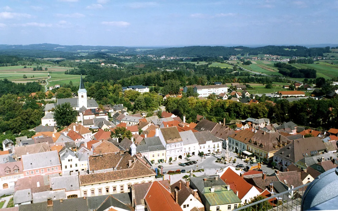 Photo showing: Weitra vue depuis les toits du château