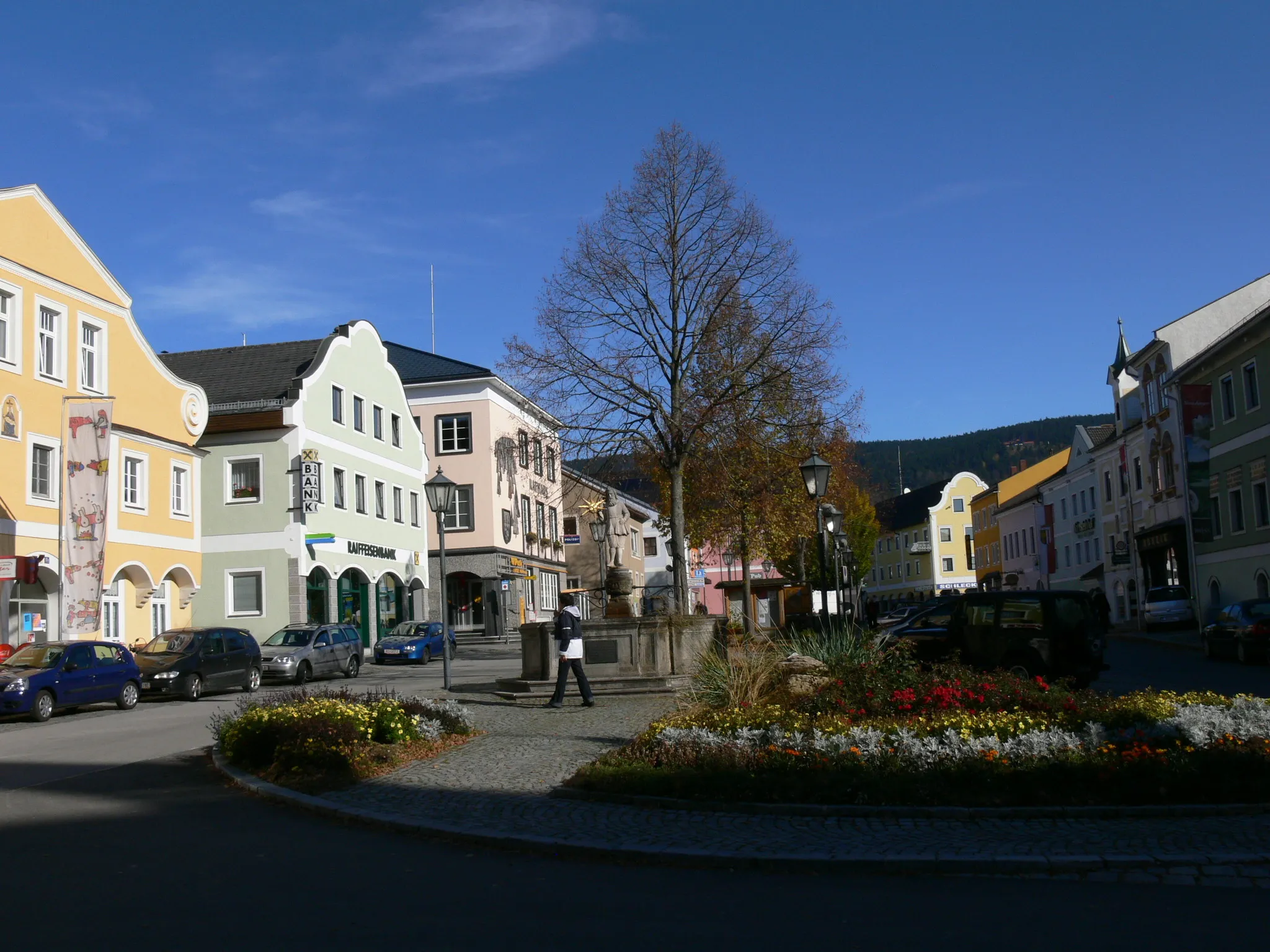 Photo showing: Aigen (Upper Austria): Town square.