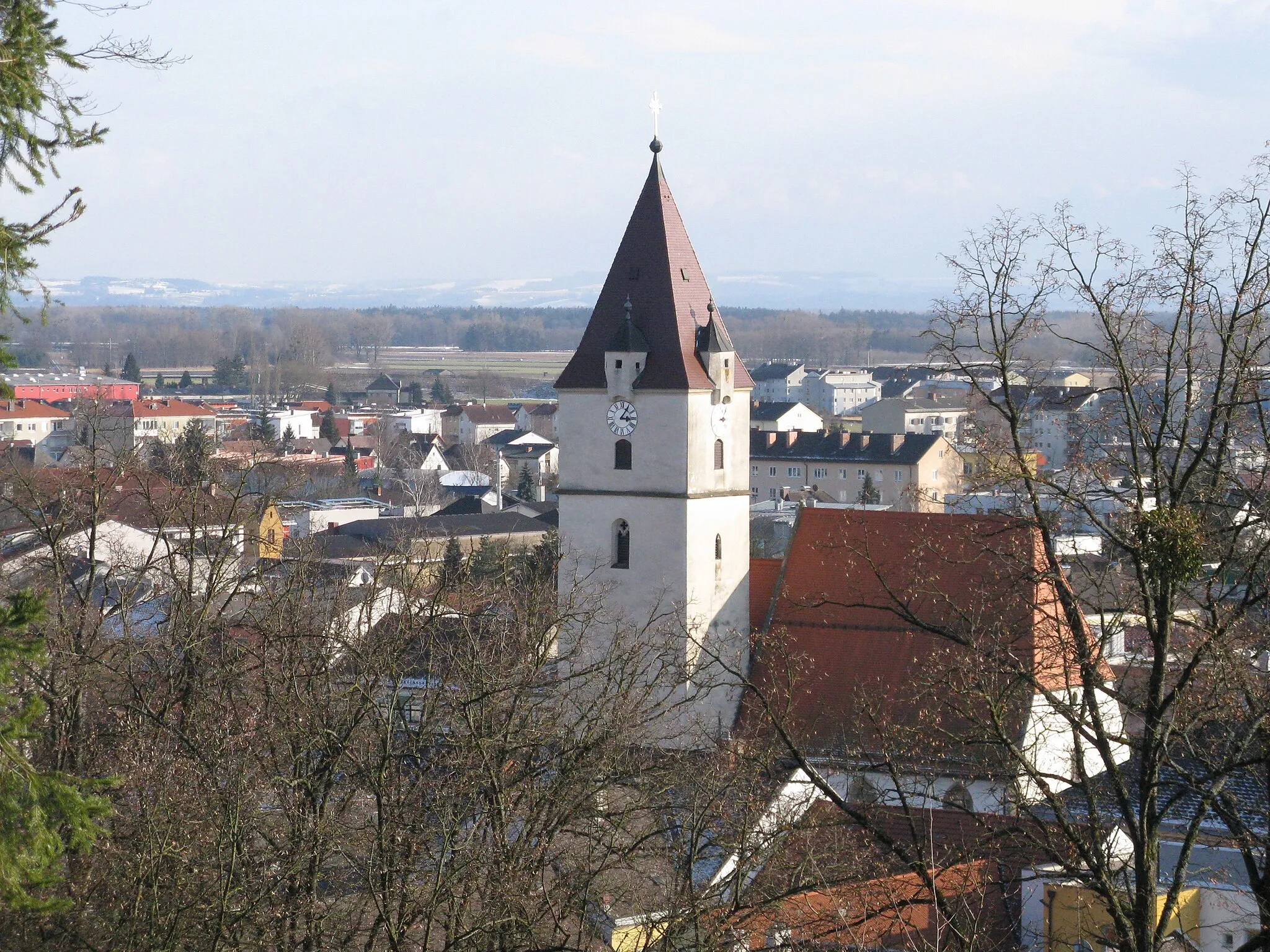 Photo showing: Blick auf Perg mit Stadtpfarrkirche