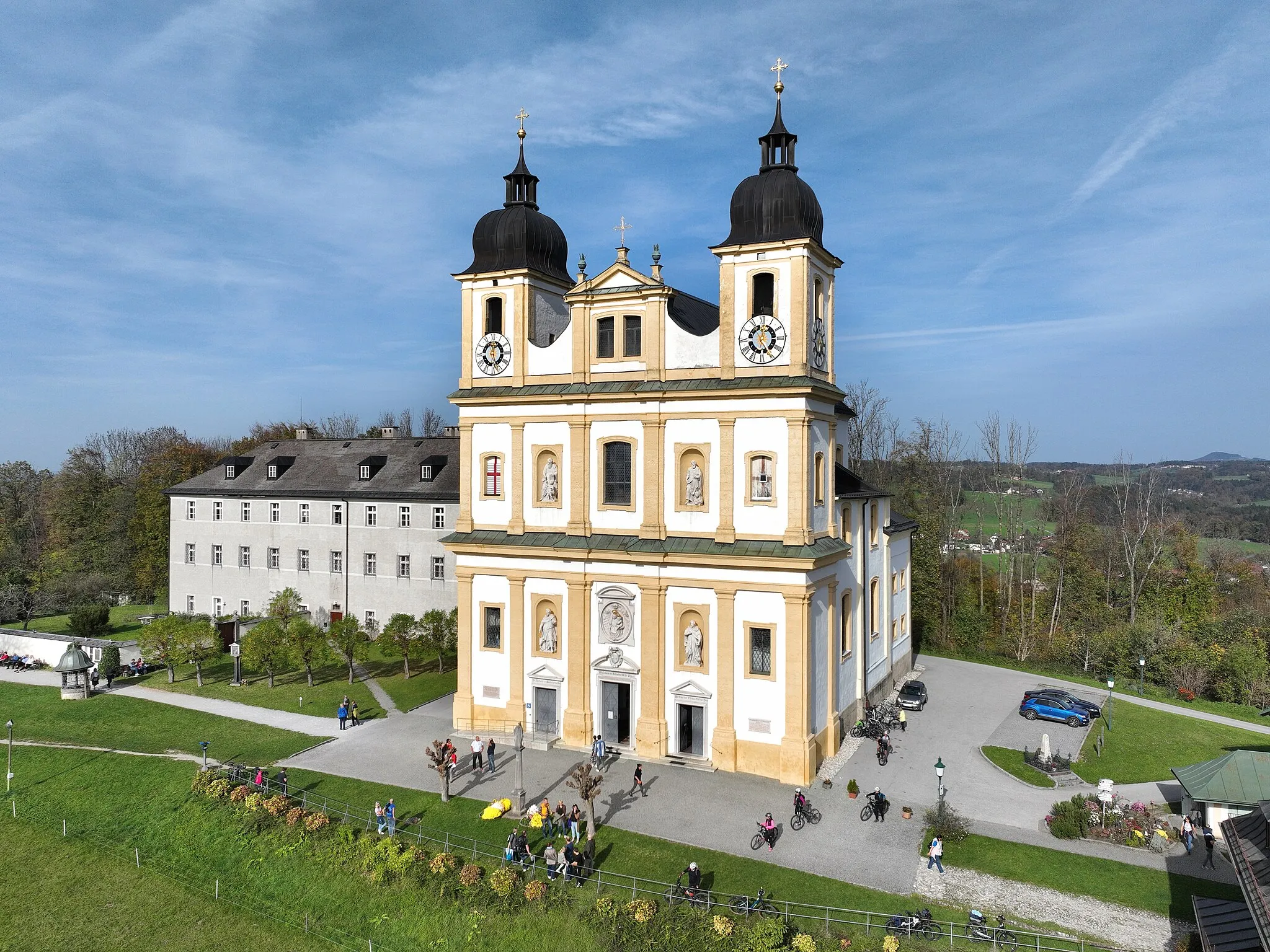 Photo showing: South-southeast view of the Maria Plain pilgrimage church in Austria.