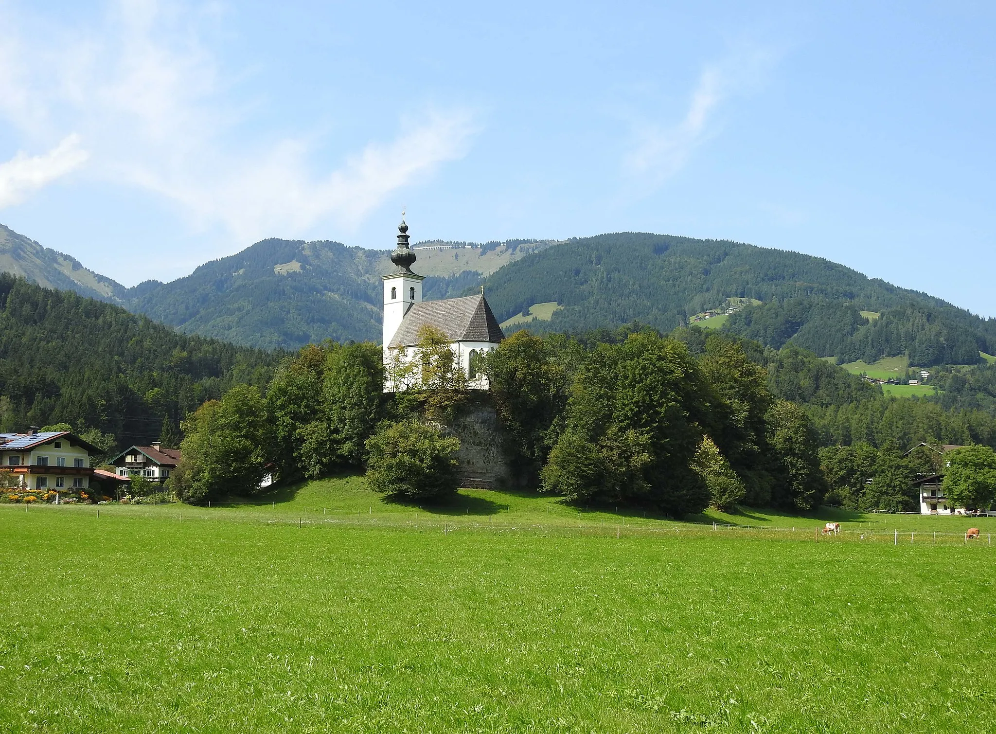 Photo showing: St. Nikolaus mit Hohnenkamm, Golling an der Salzach