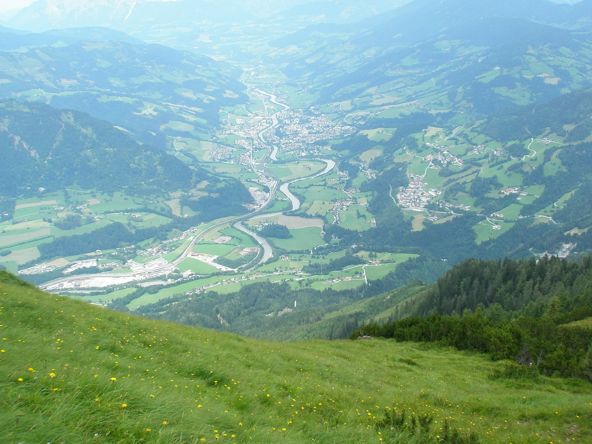 Photo showing: Sankt Johann im Pongau von oben