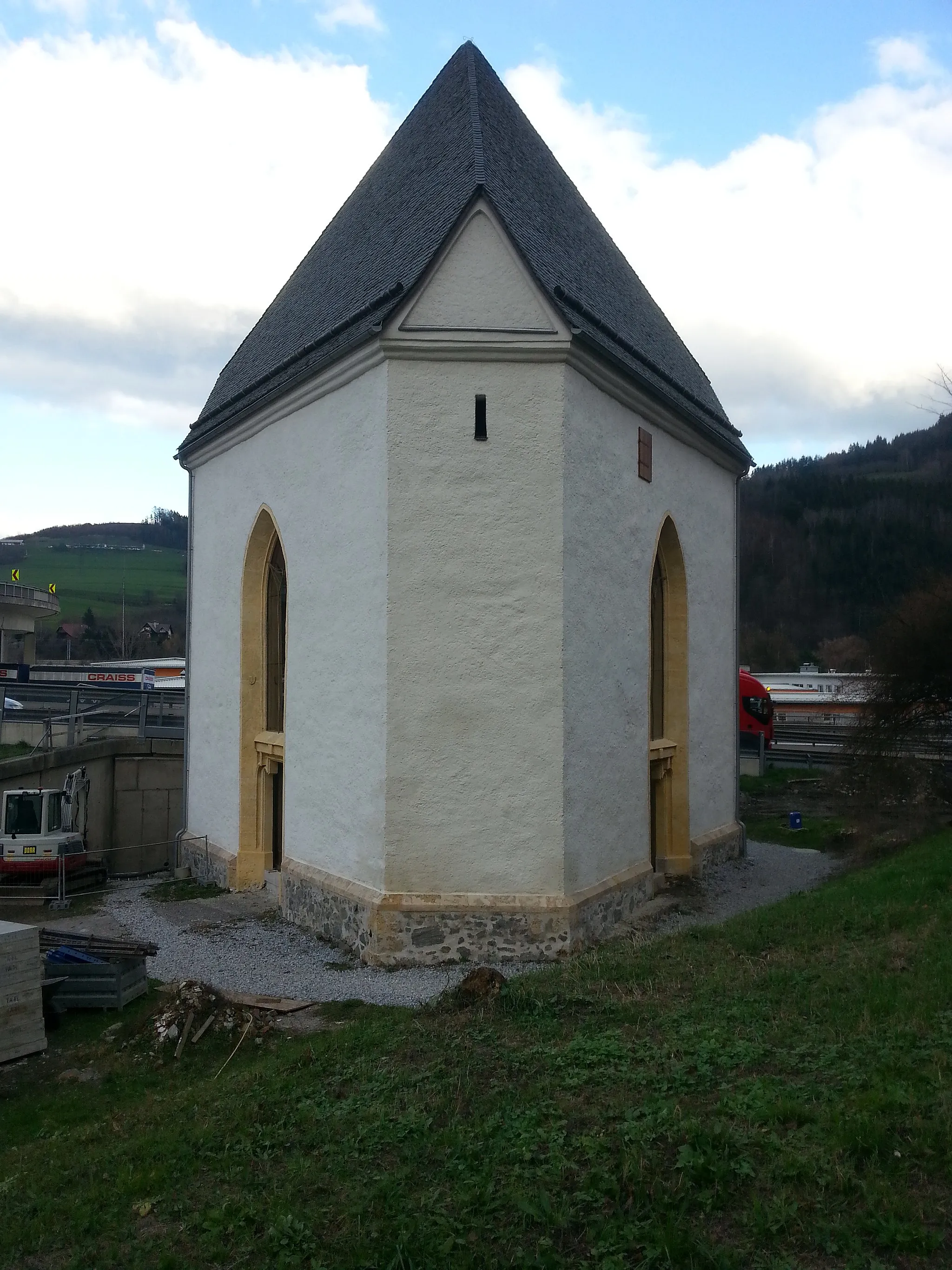 Photo showing: Heilig-Geist-Kirche in Bruck an der Mur (A), nach der Sanierung 2018.