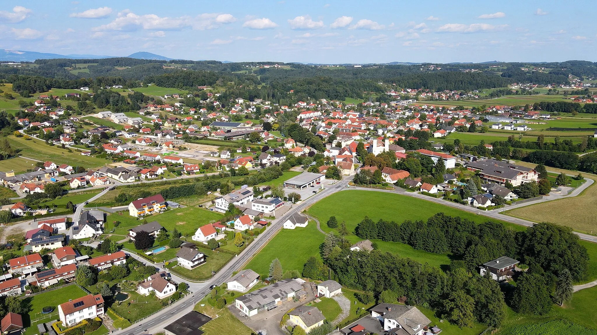 Photo showing: West view of Eggersdorf bei Graz, Austria.