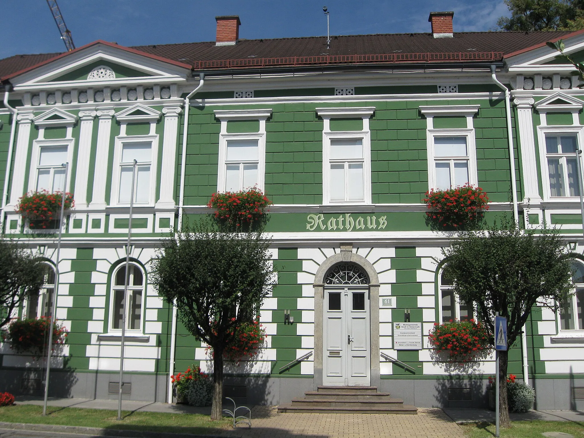 Photo showing: Občinska zgradba v Straßu na avstrijskem Štajerskem.
