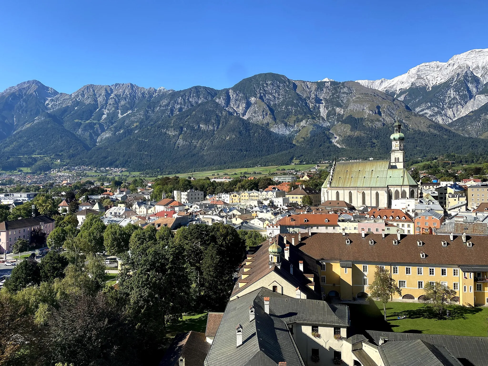 Photo showing: Blick auf Hall in Tirol.