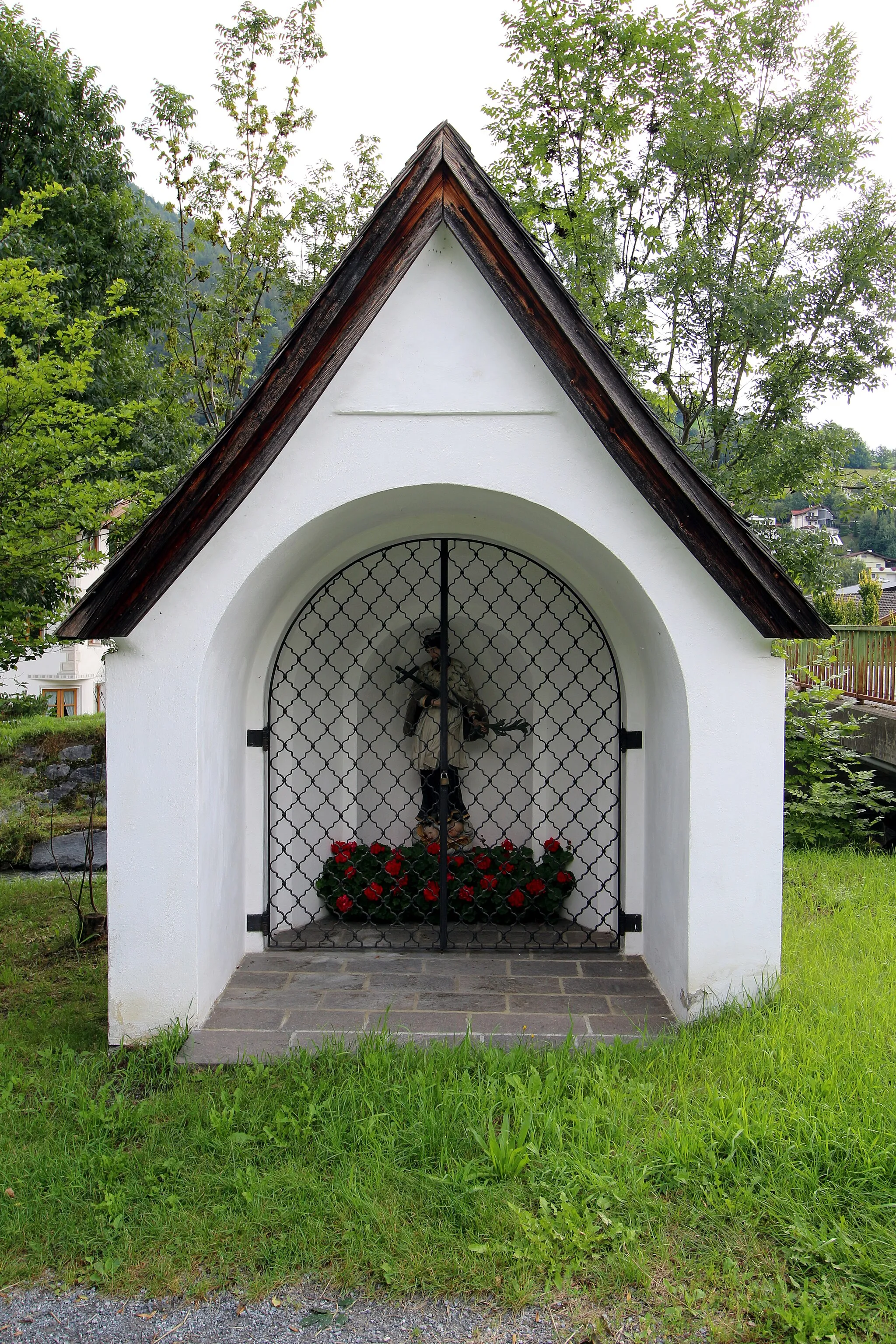 Photo showing: Bildstock hl. Johannes Nepomuk in Prutz, Tirol.