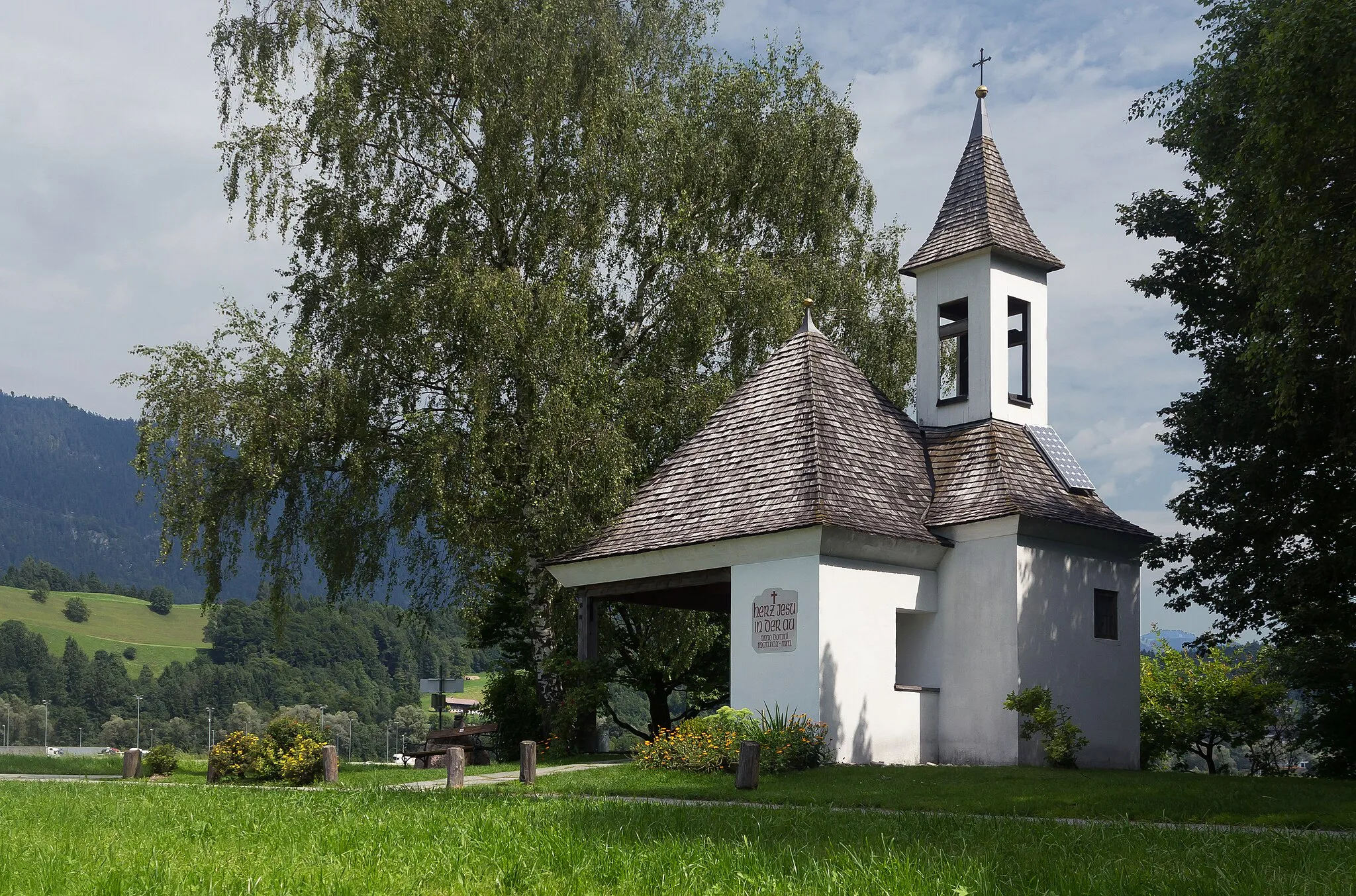 Photo showing: Radfeld, chapel: die Schützenkapelle Herz-Jesu in der Au