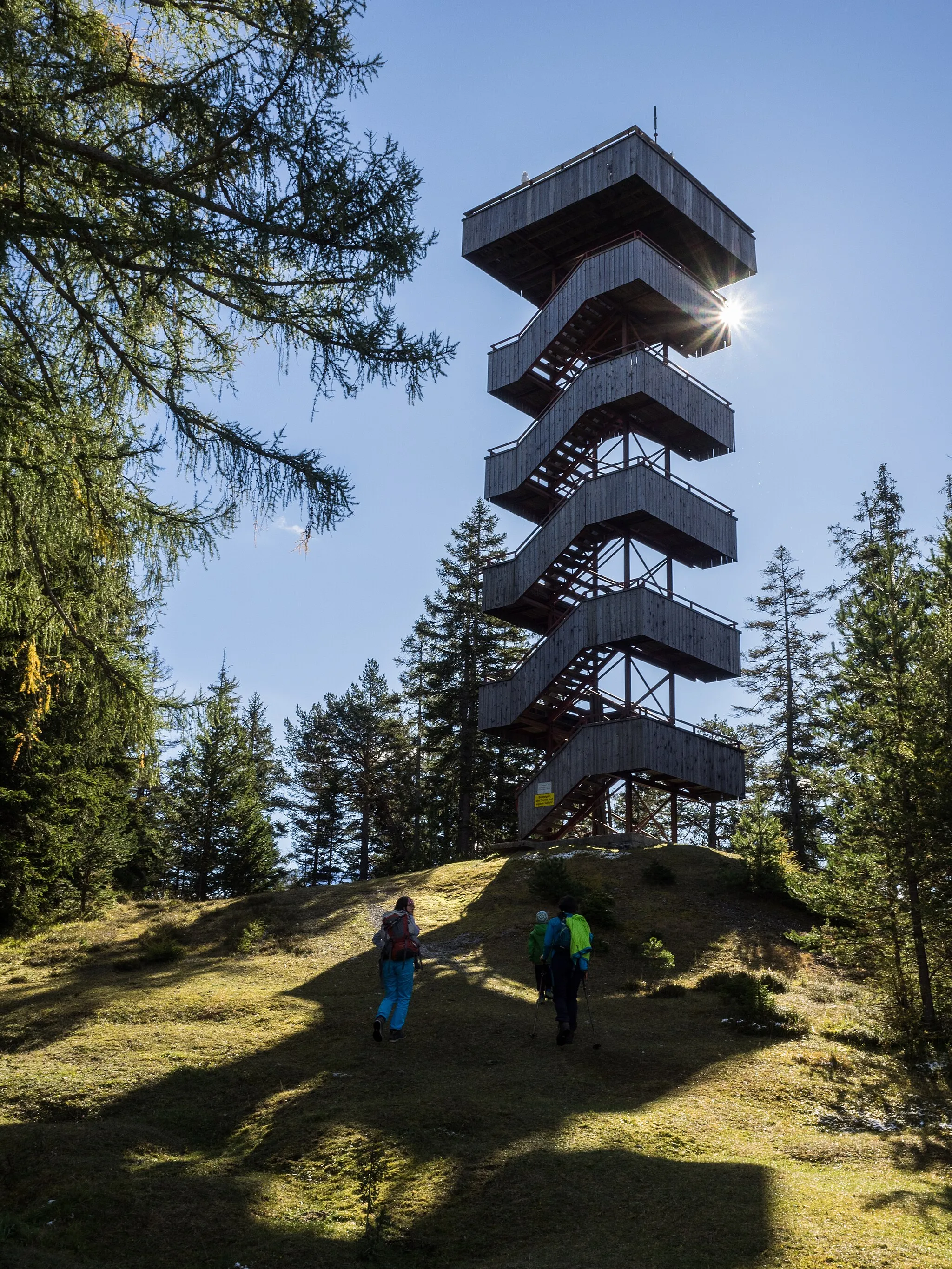 Photo showing: Aussichtsturm am Grünberg zwischen Silz und Obsteig