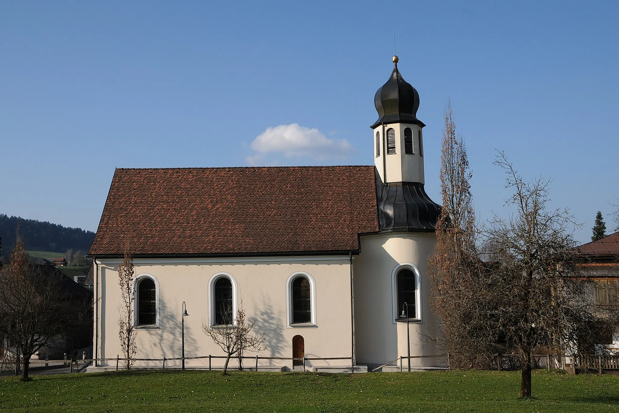 Photo showing: Kirche hl. Wendelin in Alberschwende im Bregenzerwald.