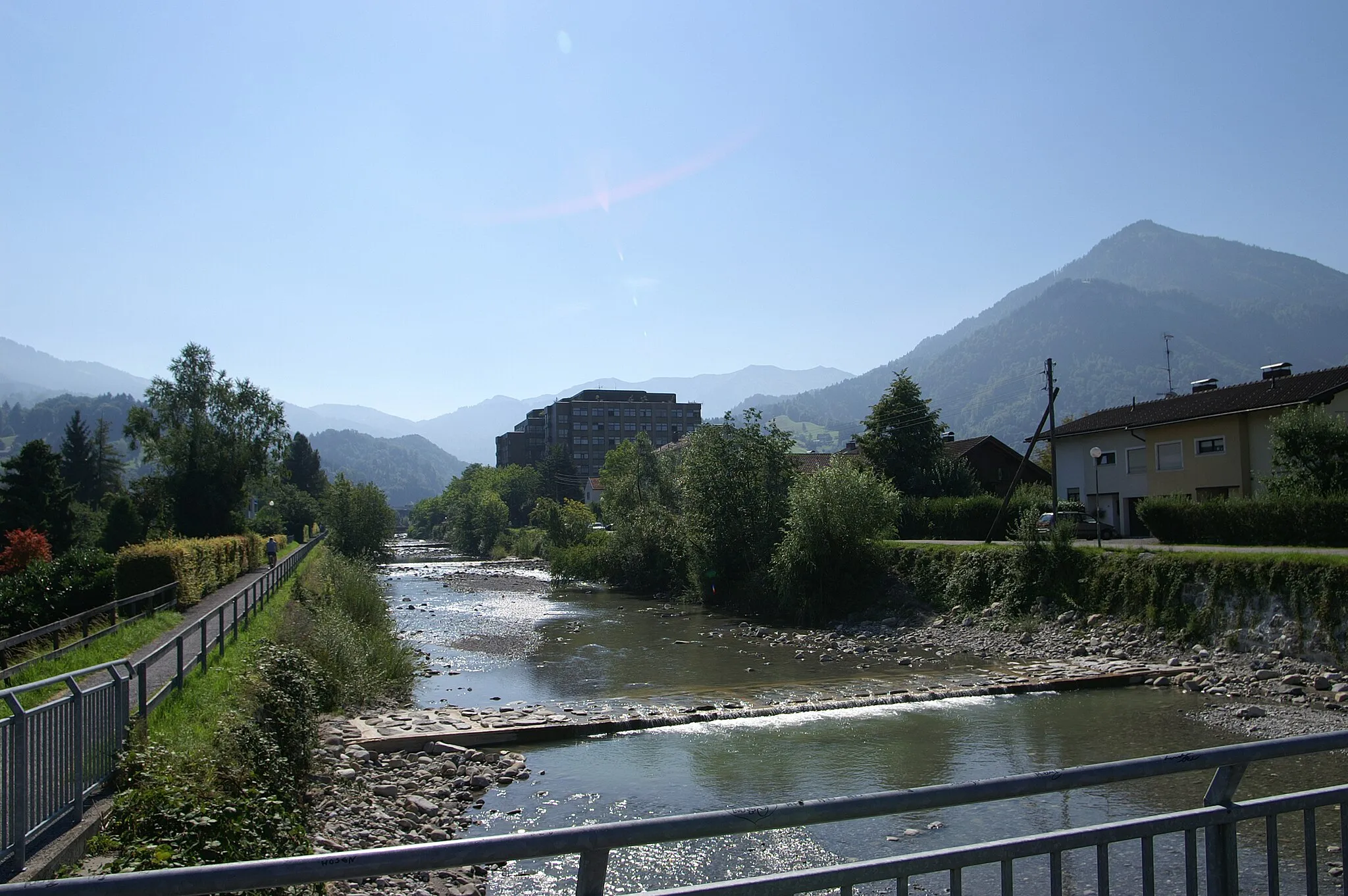 Photo showing: The Dornbirner Ache River in the city of Dornbirn.