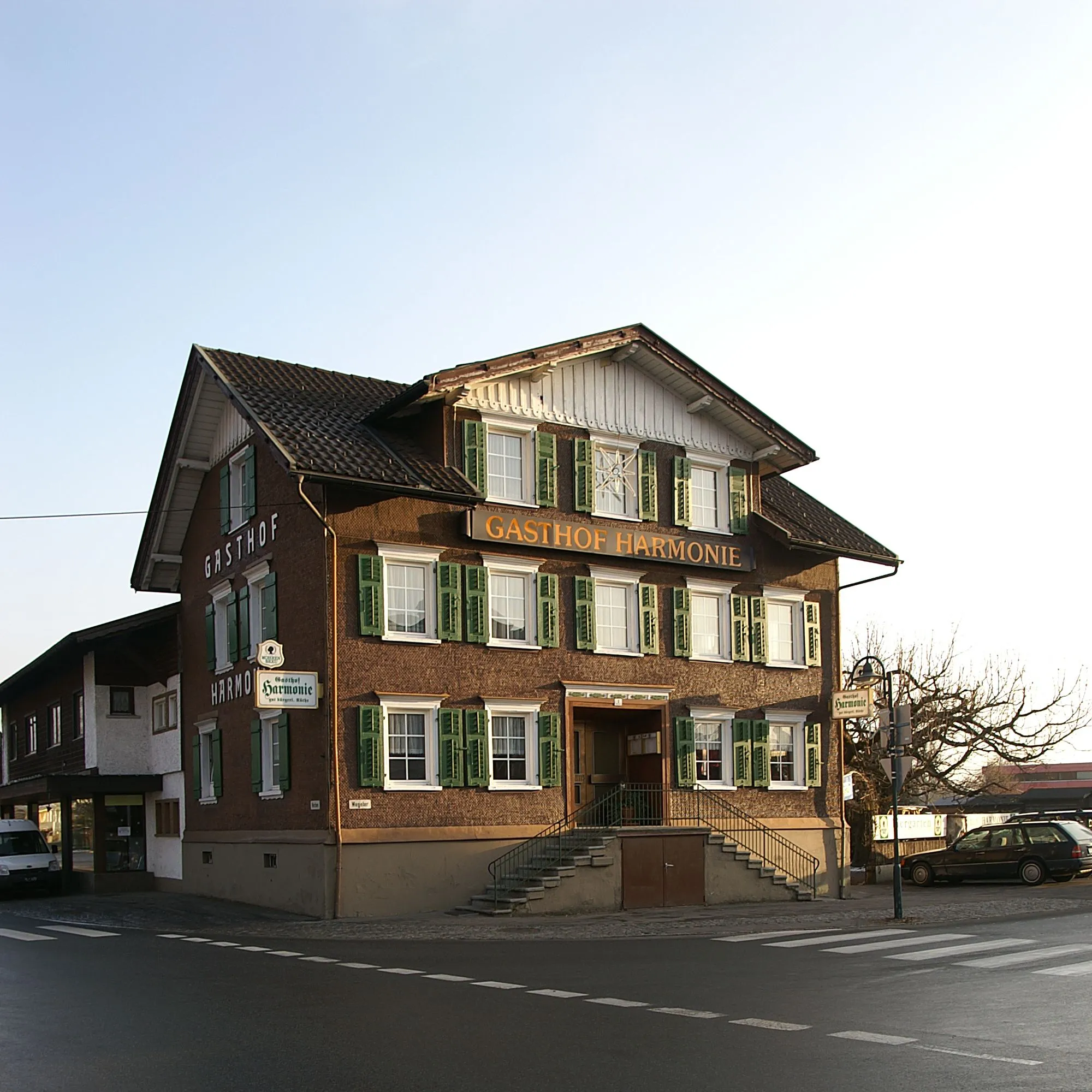 Photo showing: Gasthaus Harmonie Wegeler 1, 6842 Koblach, Vorarlberg