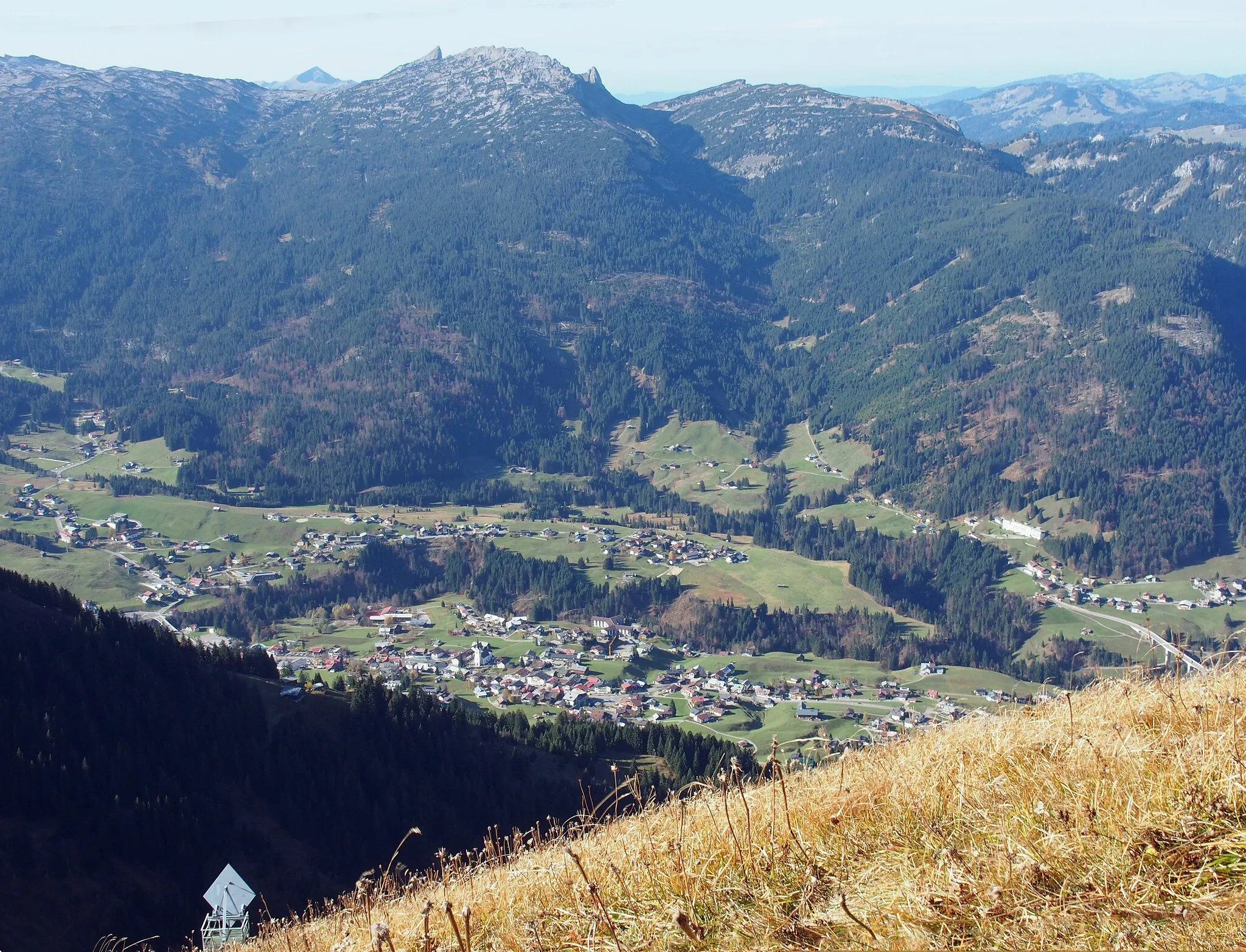 Photo showing: Blick vom Fellhorn auf Riezlern im Kleinwalsertal