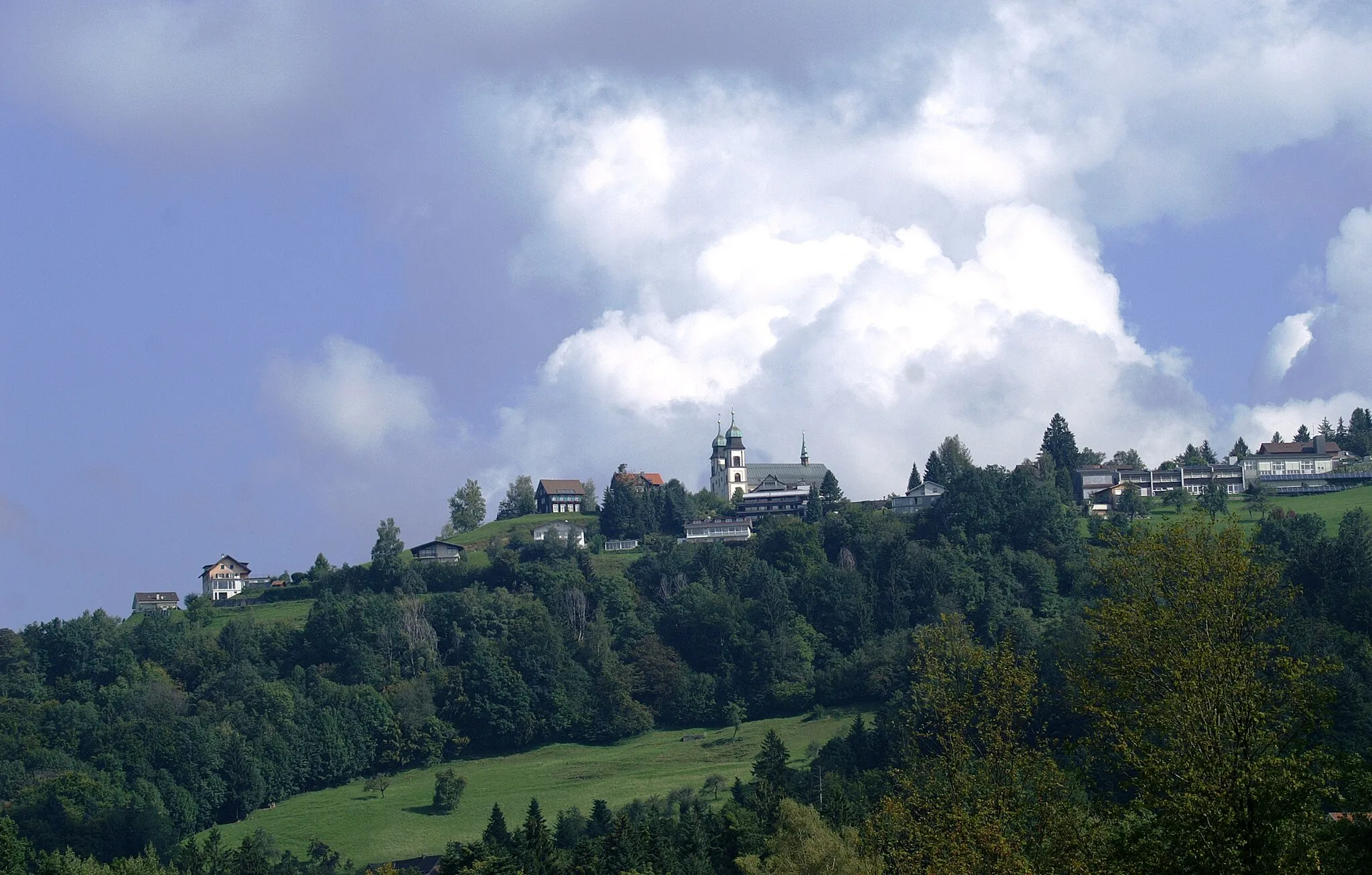 Photo showing: Blick von Schwarzach auf Bildstein