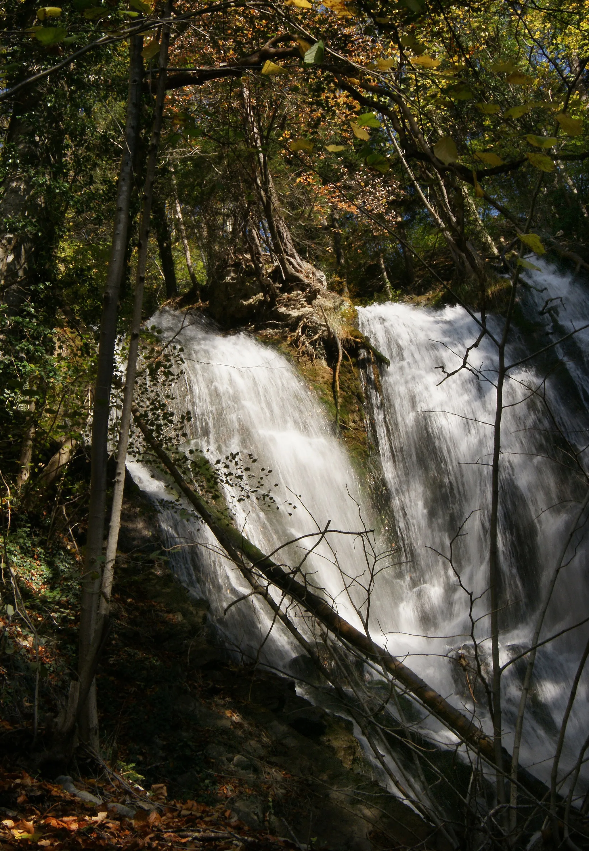 Photo showing: Der Montjola Wasserfall in Thüringen.