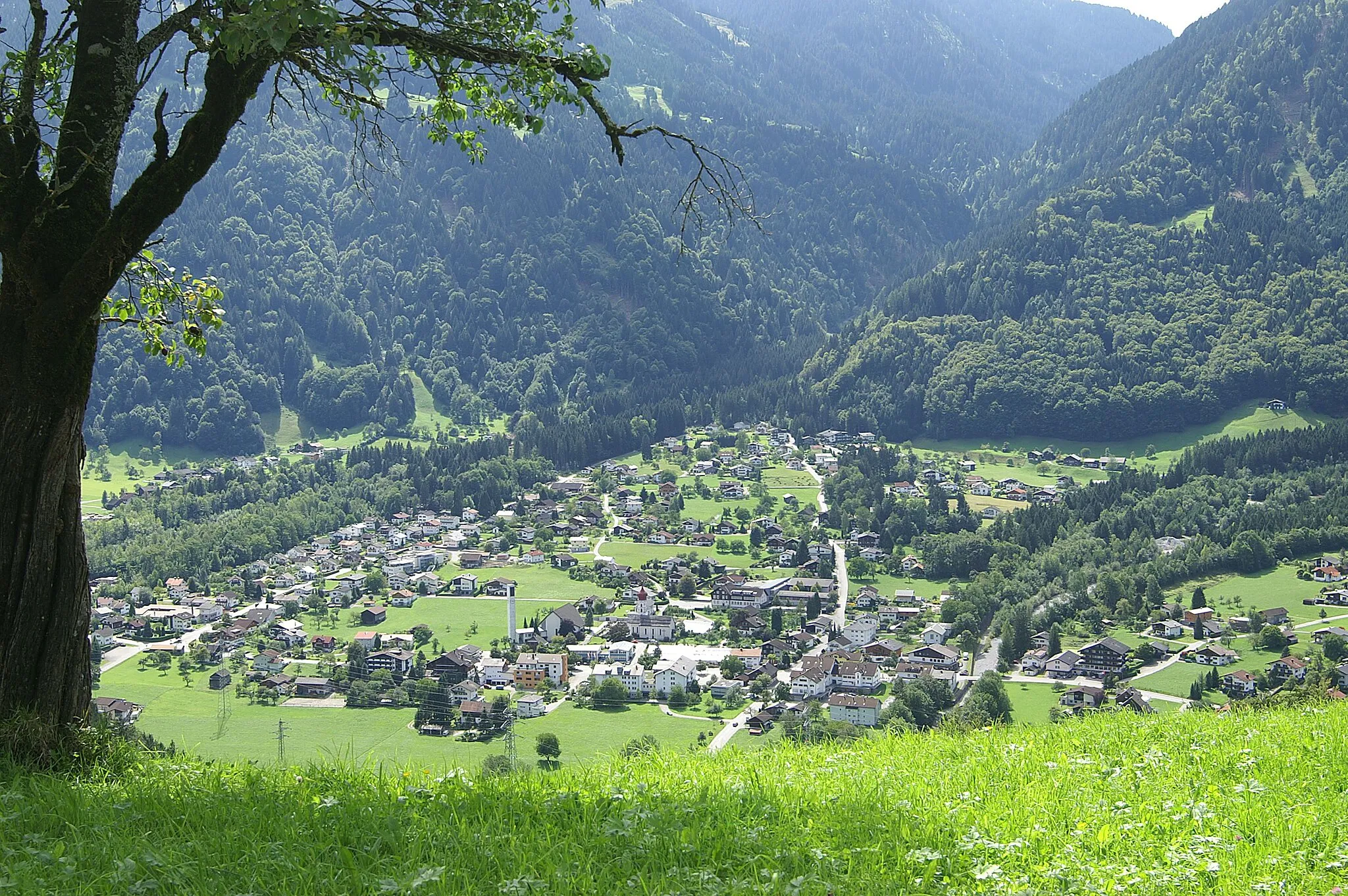 Photo showing: Gemeinde Vandans in Vorarlberg Blick von der L94 Richtung Bartholomäberg