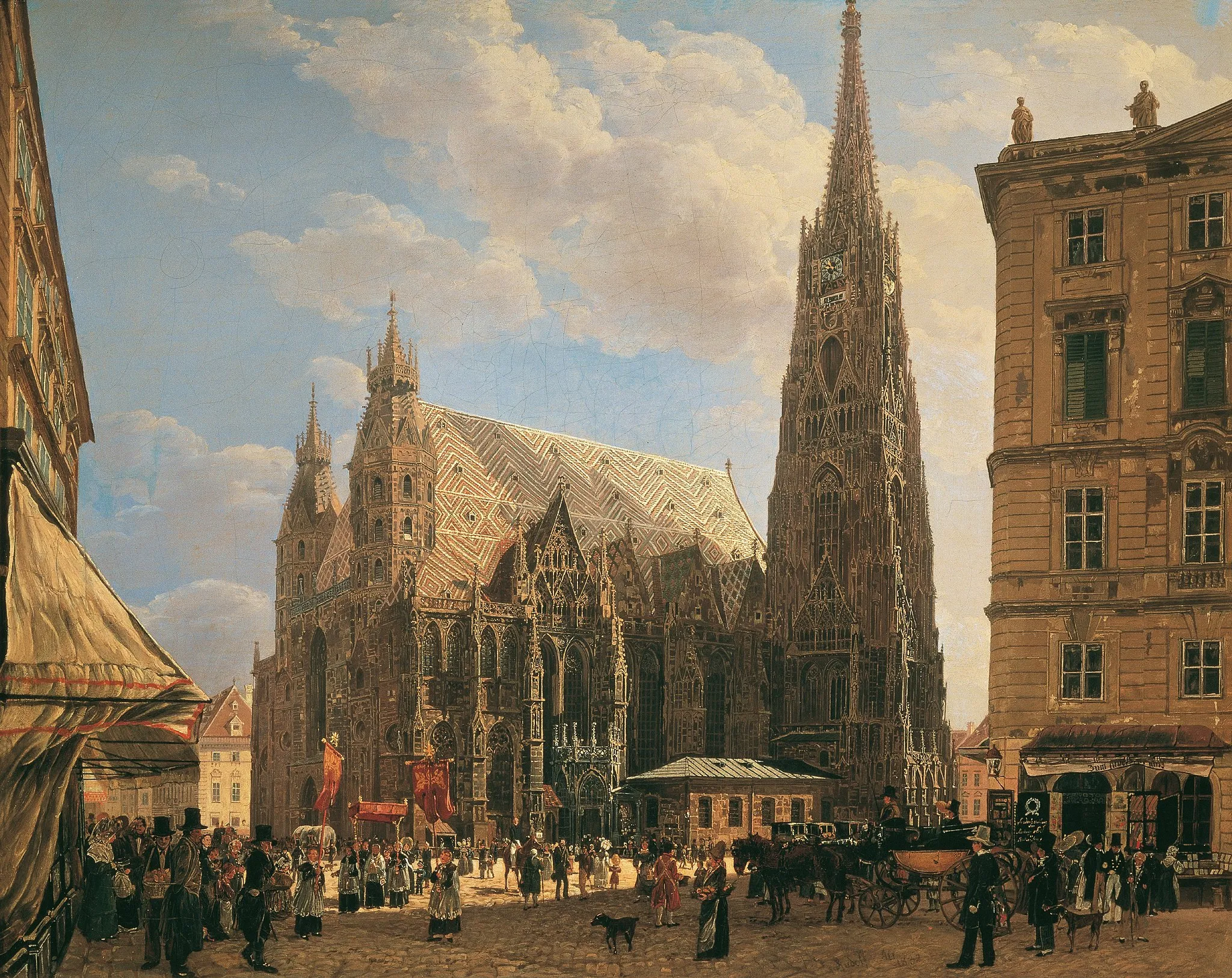 Photo showing: St. Stephen's Cathedral in Vienna (1832), by Rudolf von Alt