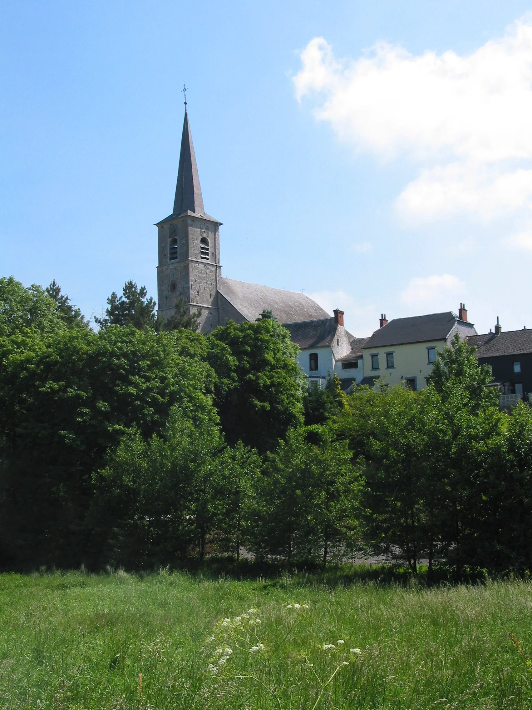 Photo showing: Froidchapelle (Belgium), the St. Aldegonde church (XVI-XVIIIth century).