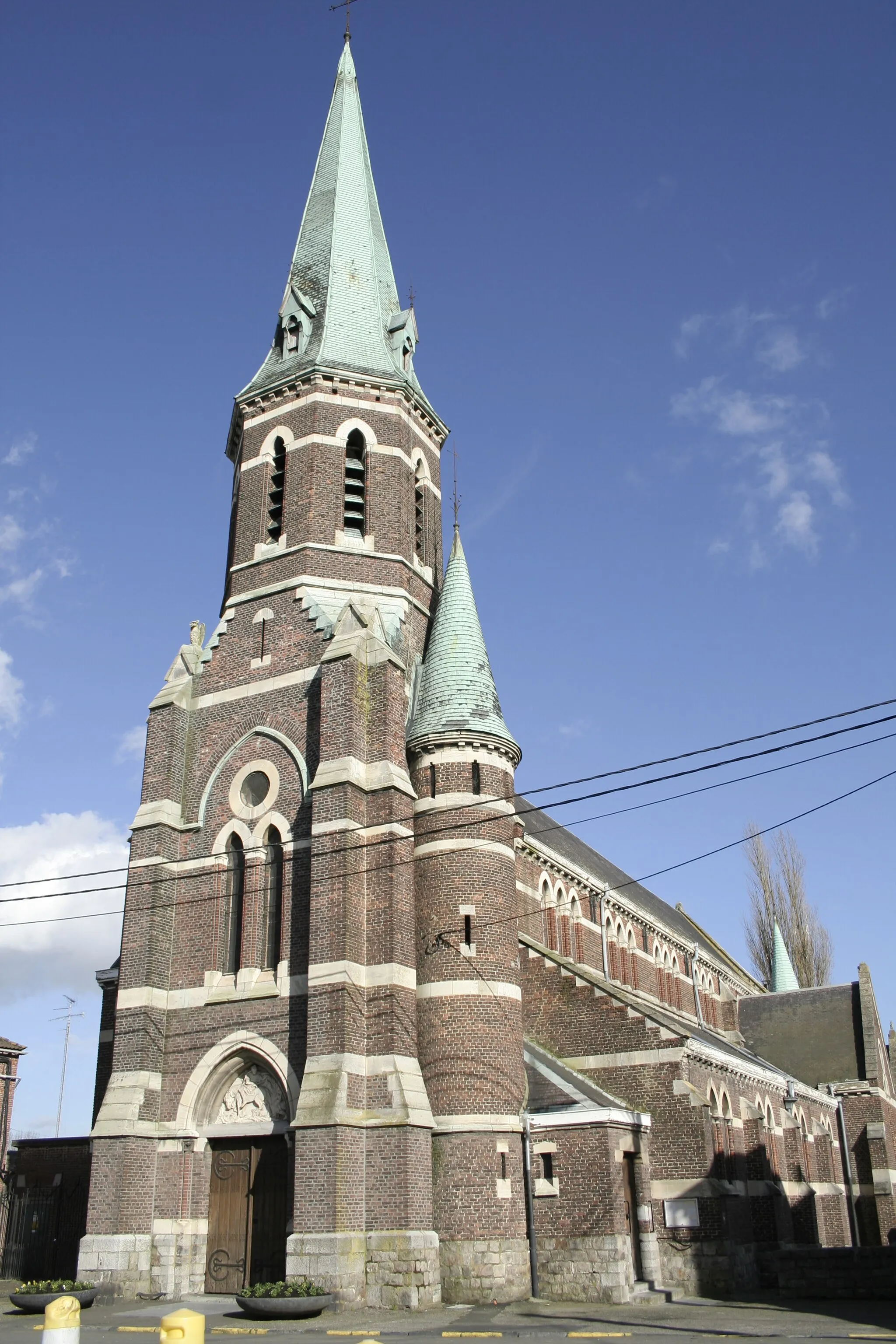 Photo showing: Hyon (Belgium), the St. Martin’s church (1874-1876).