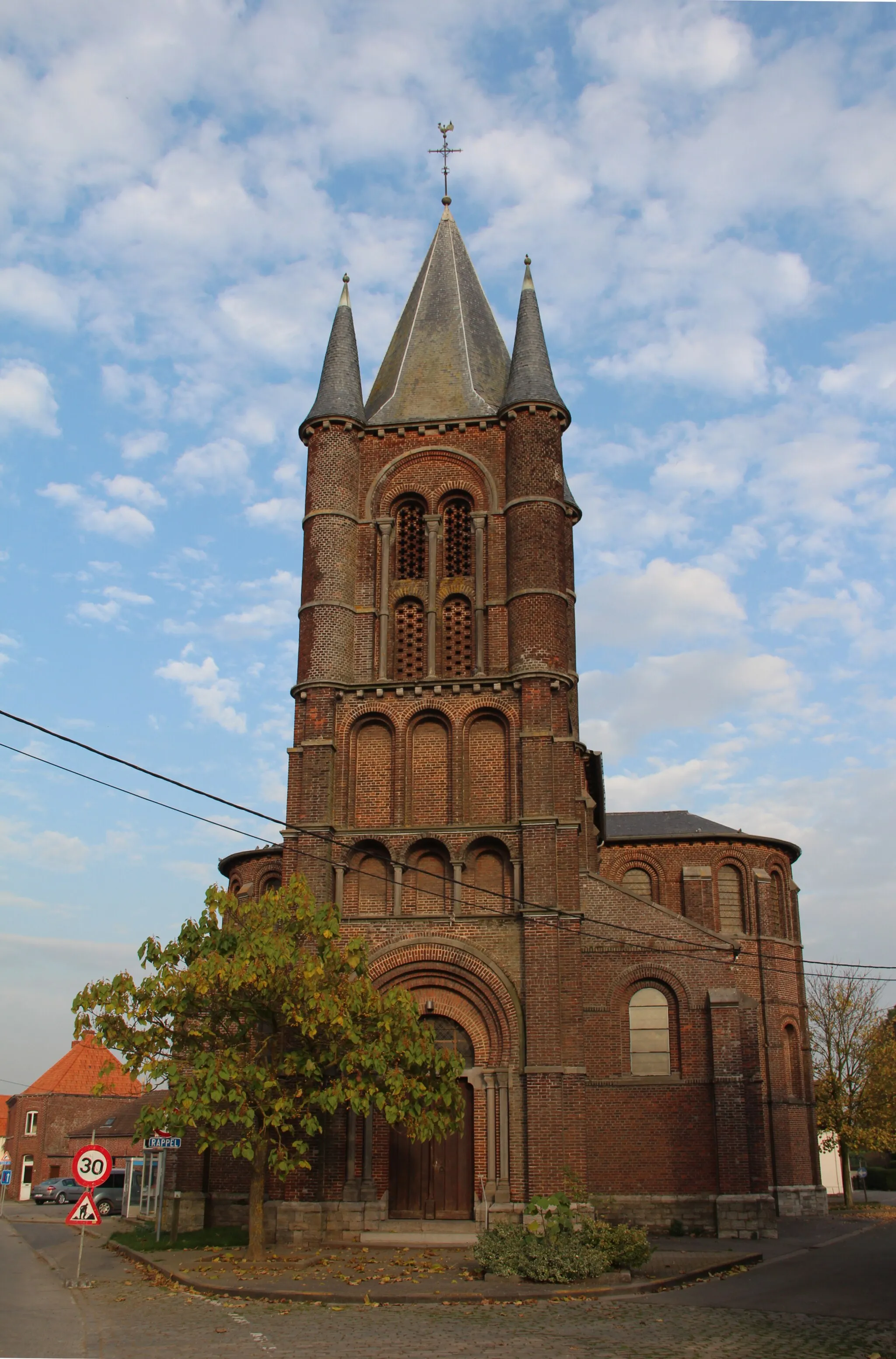 Photo showing: Willemeau (Belgium), the Saint Gaugericus' church (1859-1863).