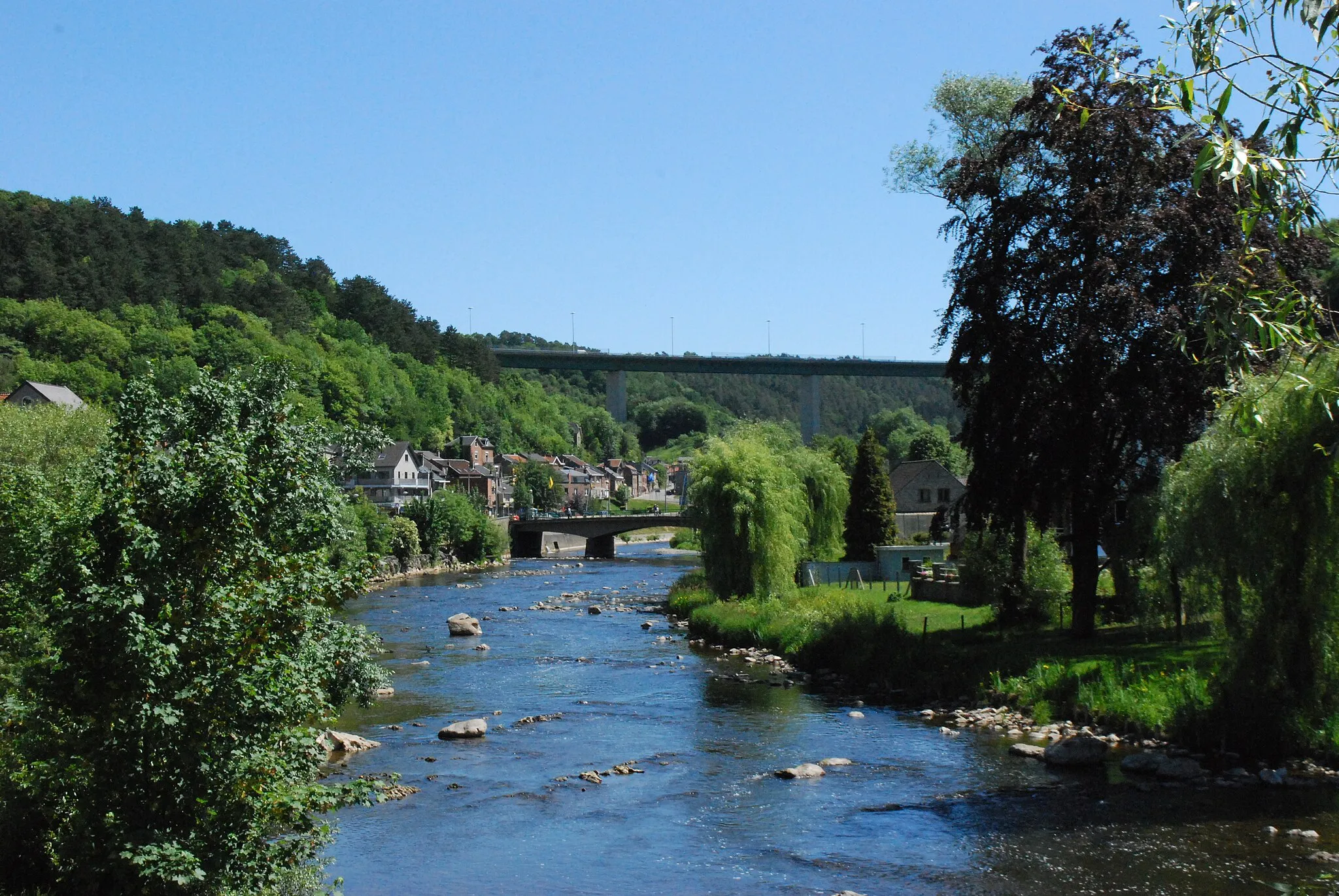 Photo showing: L'Amblève à Remouchamps, vue vers l'amont.