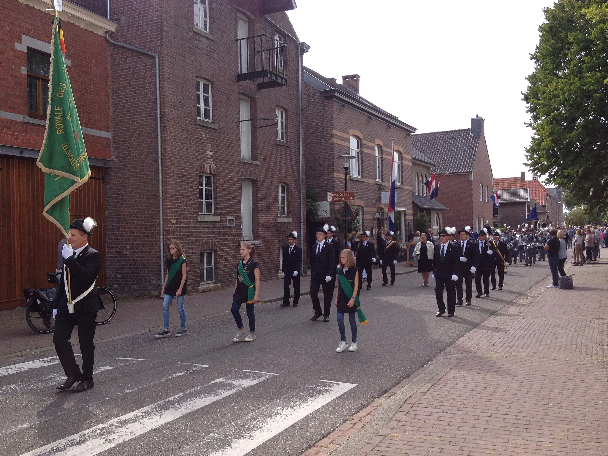 Photo showing: Schutterij Sint Brixius (St. Brice) uit Hombourg tijdens de optocht van het schuttersfeest van de Bond Berg & Dal en het DreiLänderEck Treffen (DLE) georganiseerd door schutterij Sint Brigida in Noorbeek, op zondag 9 september 2018.
