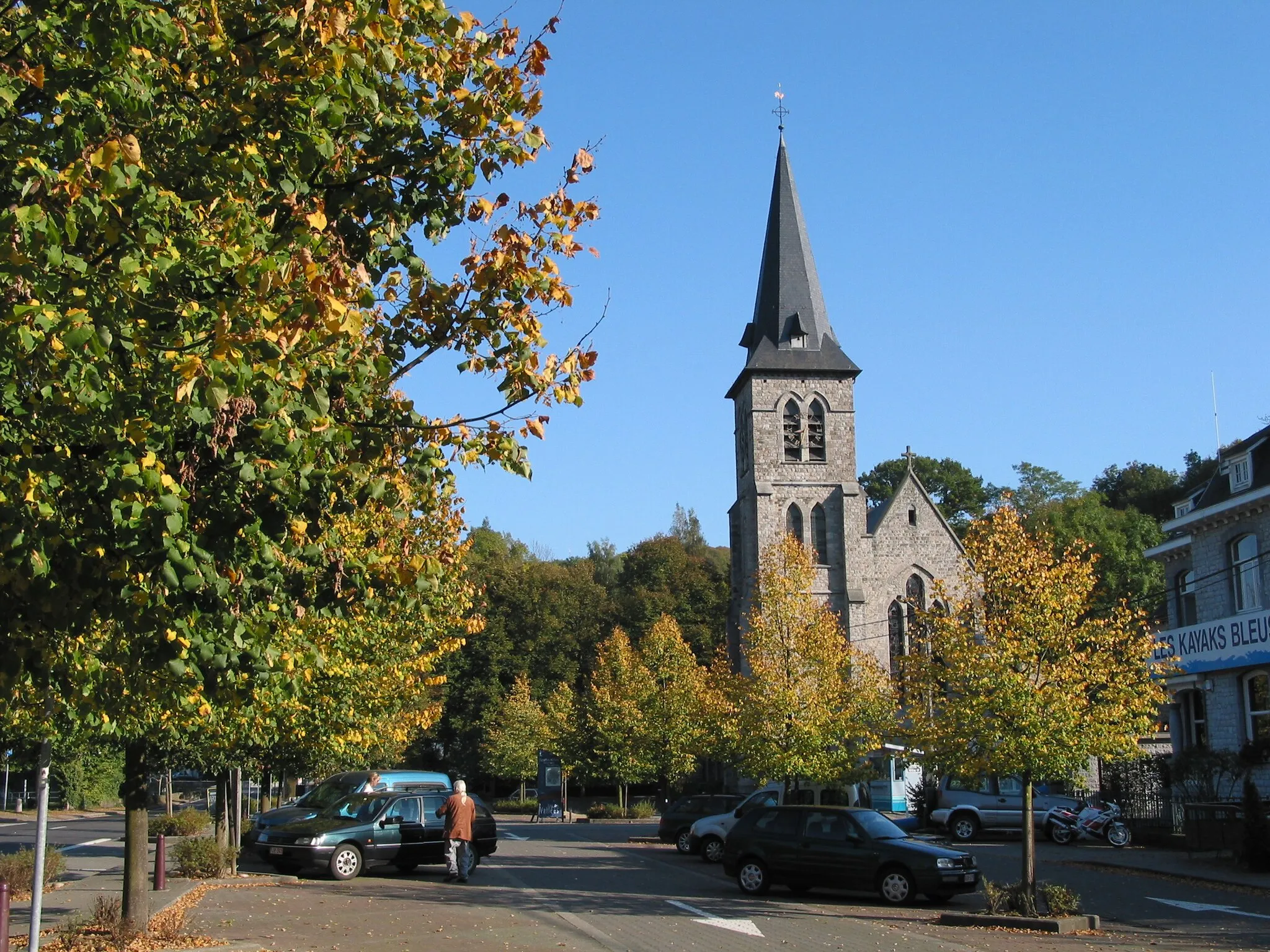 Photo showing: Anseremme (Belgium), the Saint Anne church (1907).