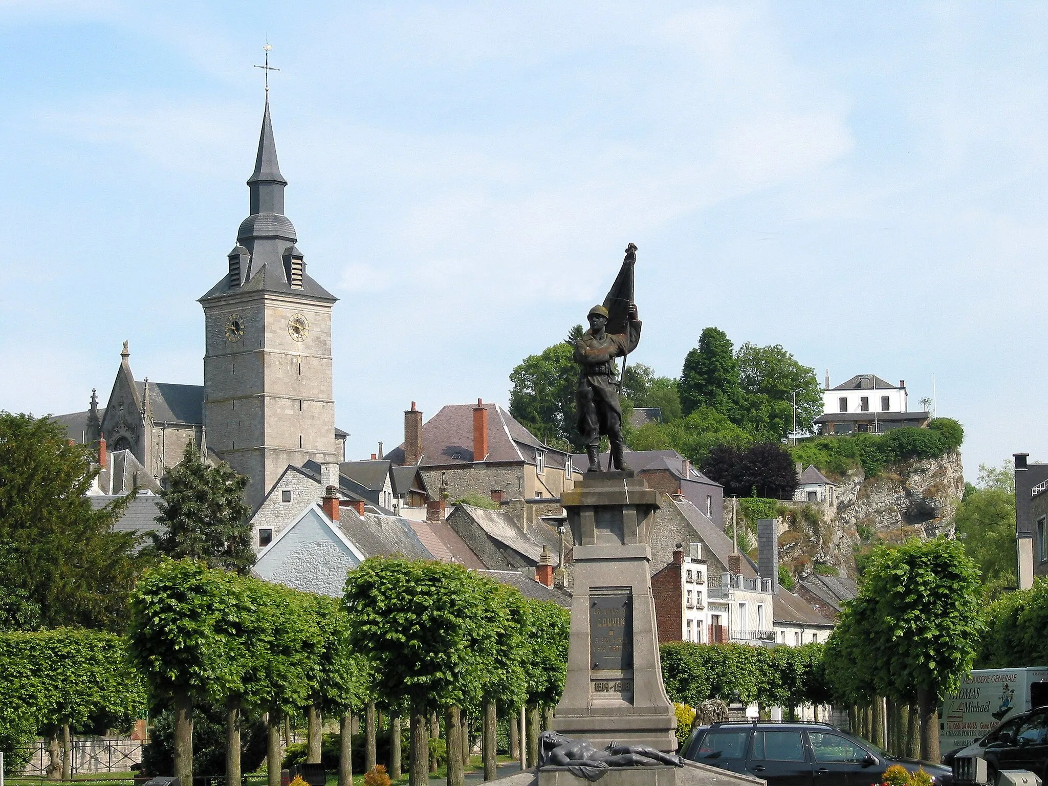 Photo showing: Couvin (Belgium), view on the old city and the St. Germain de Paris church (XVIII - XIXth centuries).