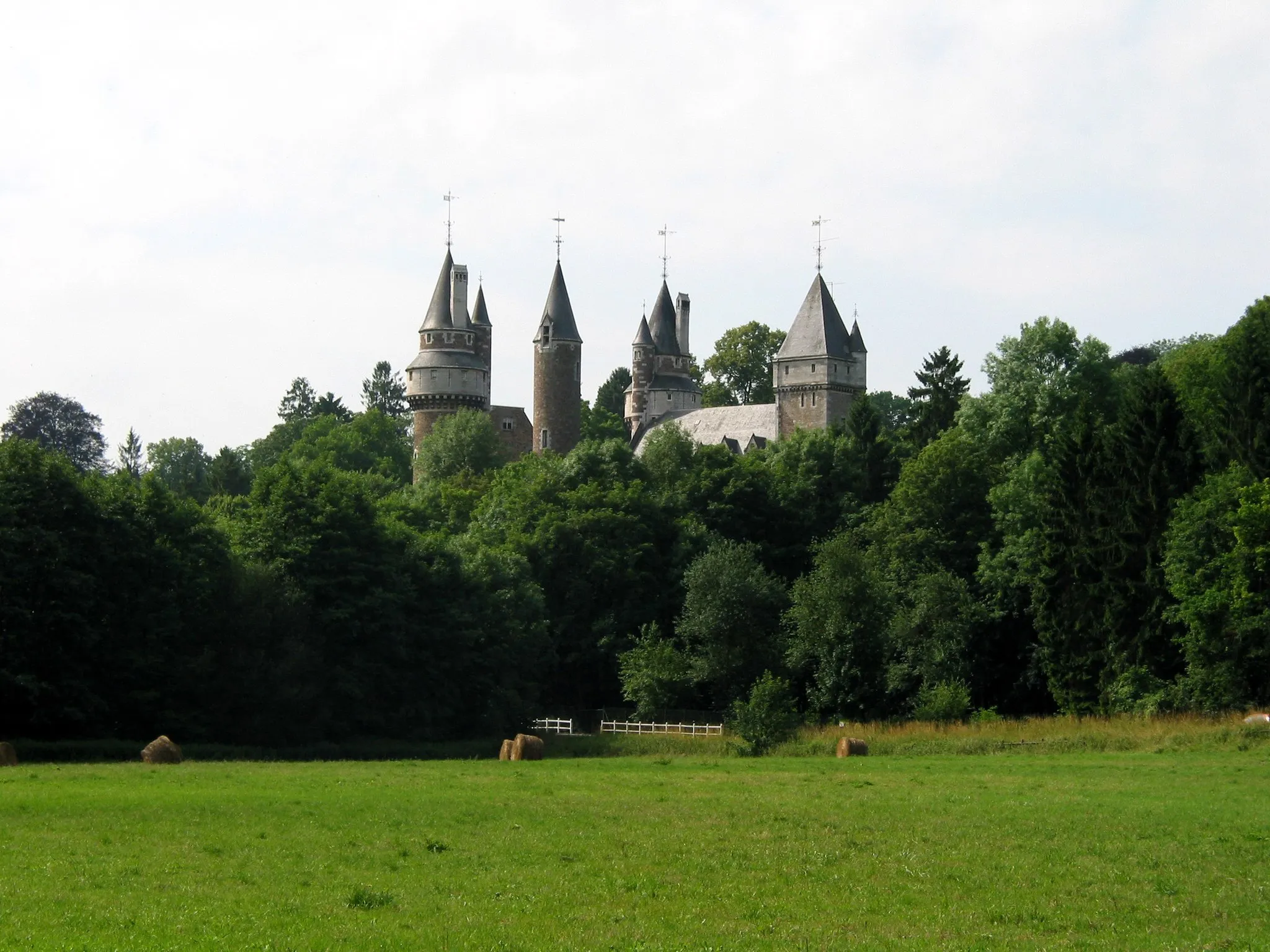 Photo showing: Faulx-les-Tombes (Belgium), the castle (1872).