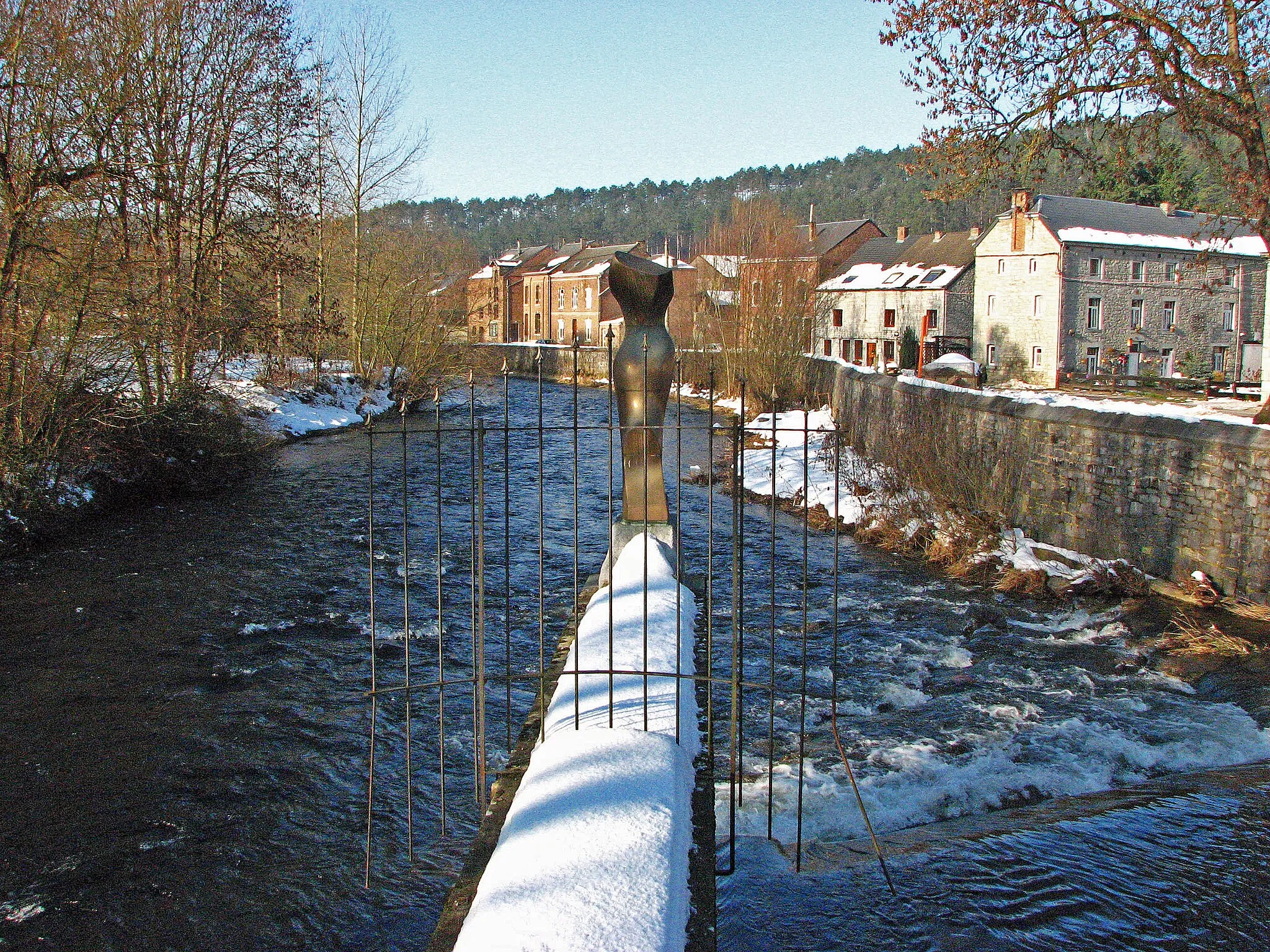 Photo showing: De samenvloeiing van de Wamme en de Lomme te Jemelle