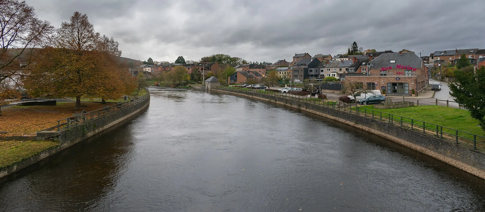 Photo showing: Lomme river in Rochefort, Namur Province, Belgium