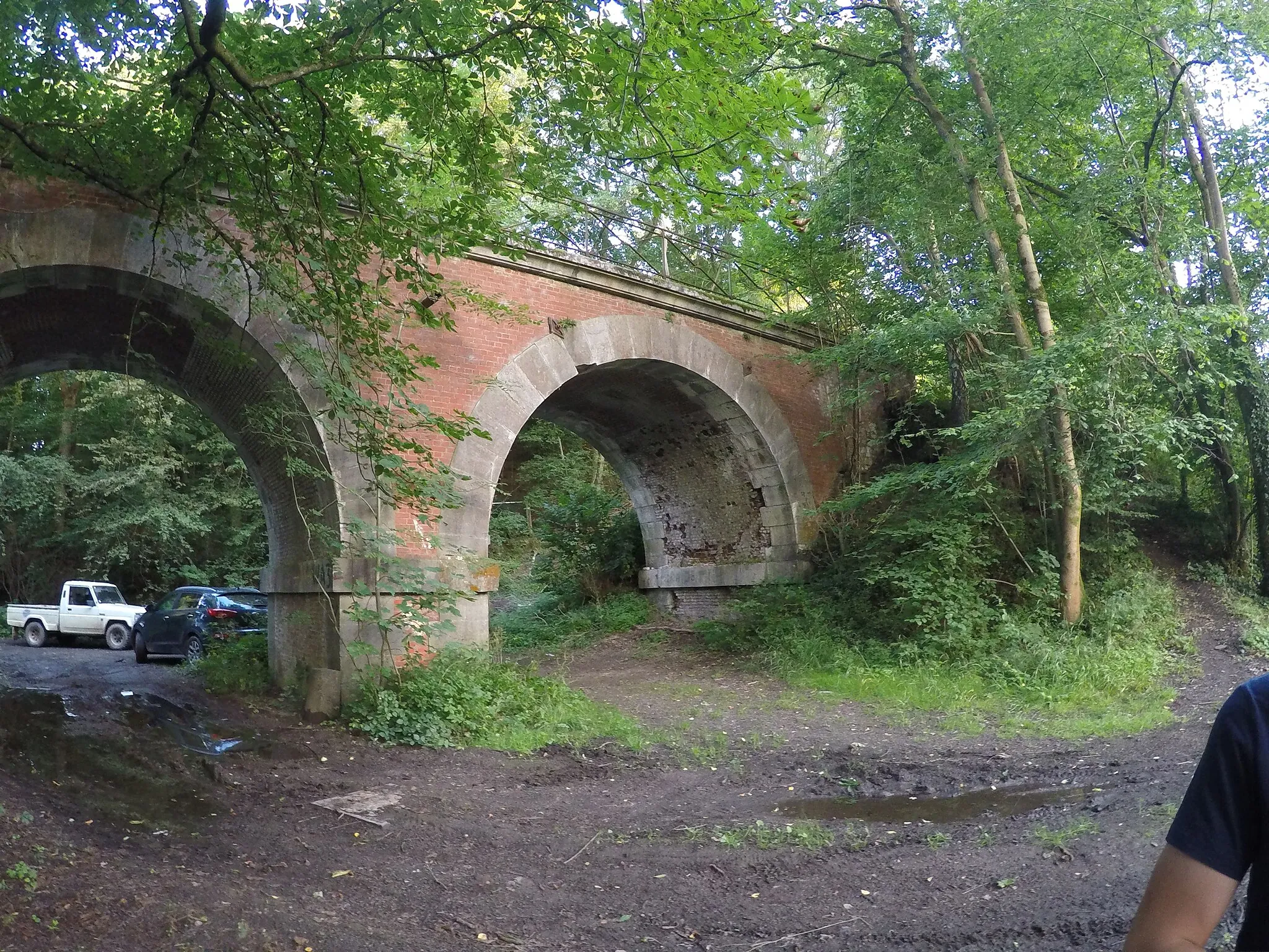 Photo showing: Ancien pont ferroviaire dit des "Sept Ponts" à Yves-Gomezée, il accueillait la ligne 132 de la SNCB avant que le tracé ne soit modifié