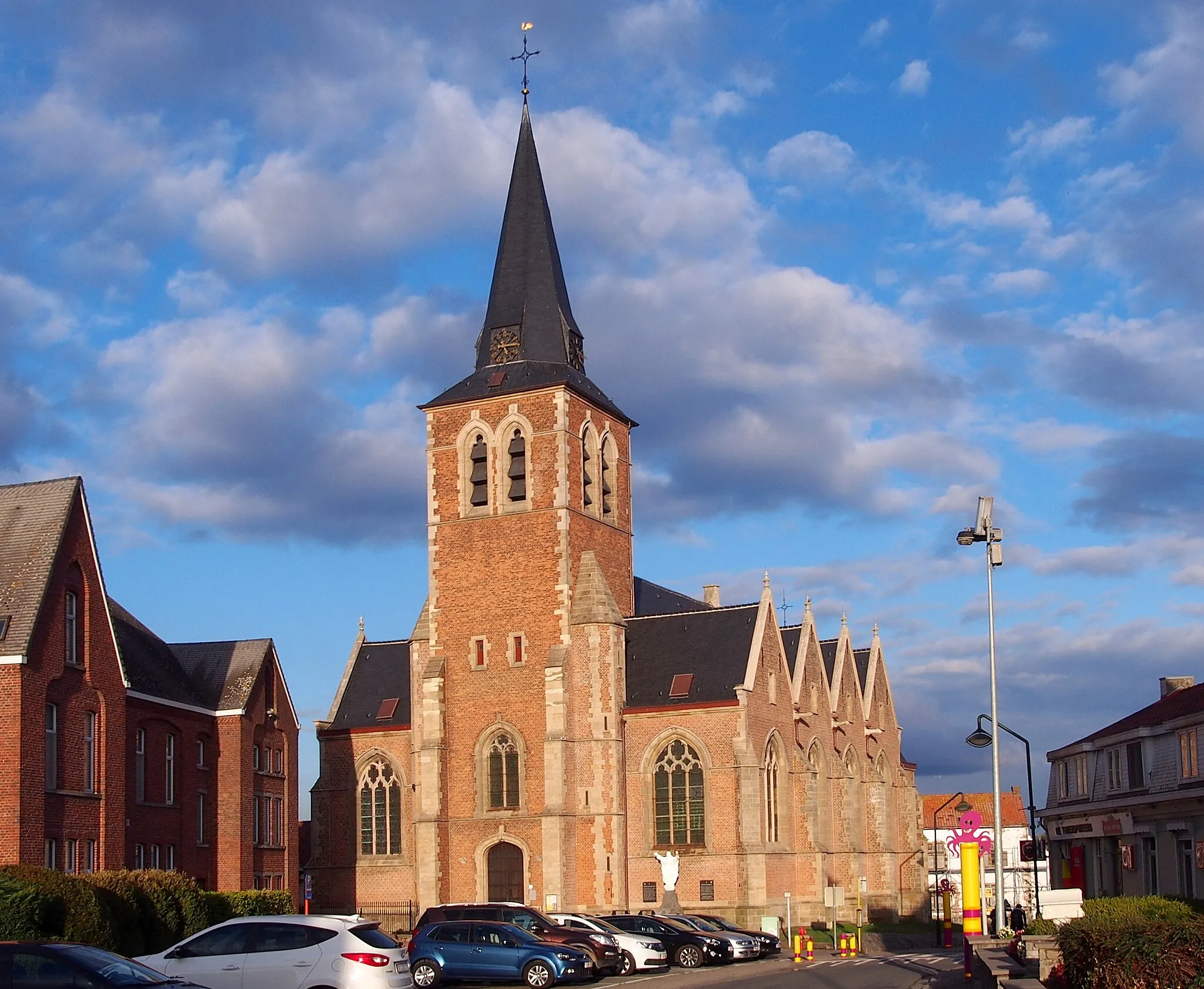 Photo showing: Appelterre-Eichem (Flandre-Orientale, Belgique). L'église Sainte-Gertrude.