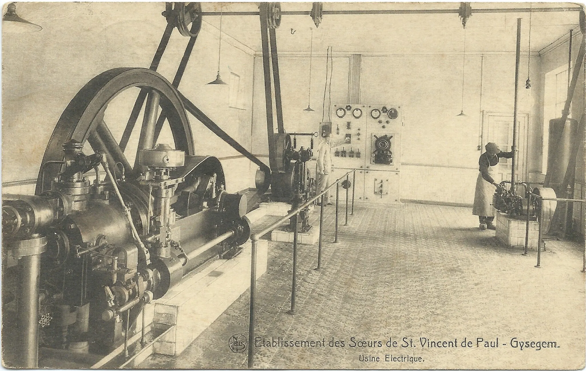 Photo showing: Briefkaart van een energiecentrale bij de heilige Vincent de Paul