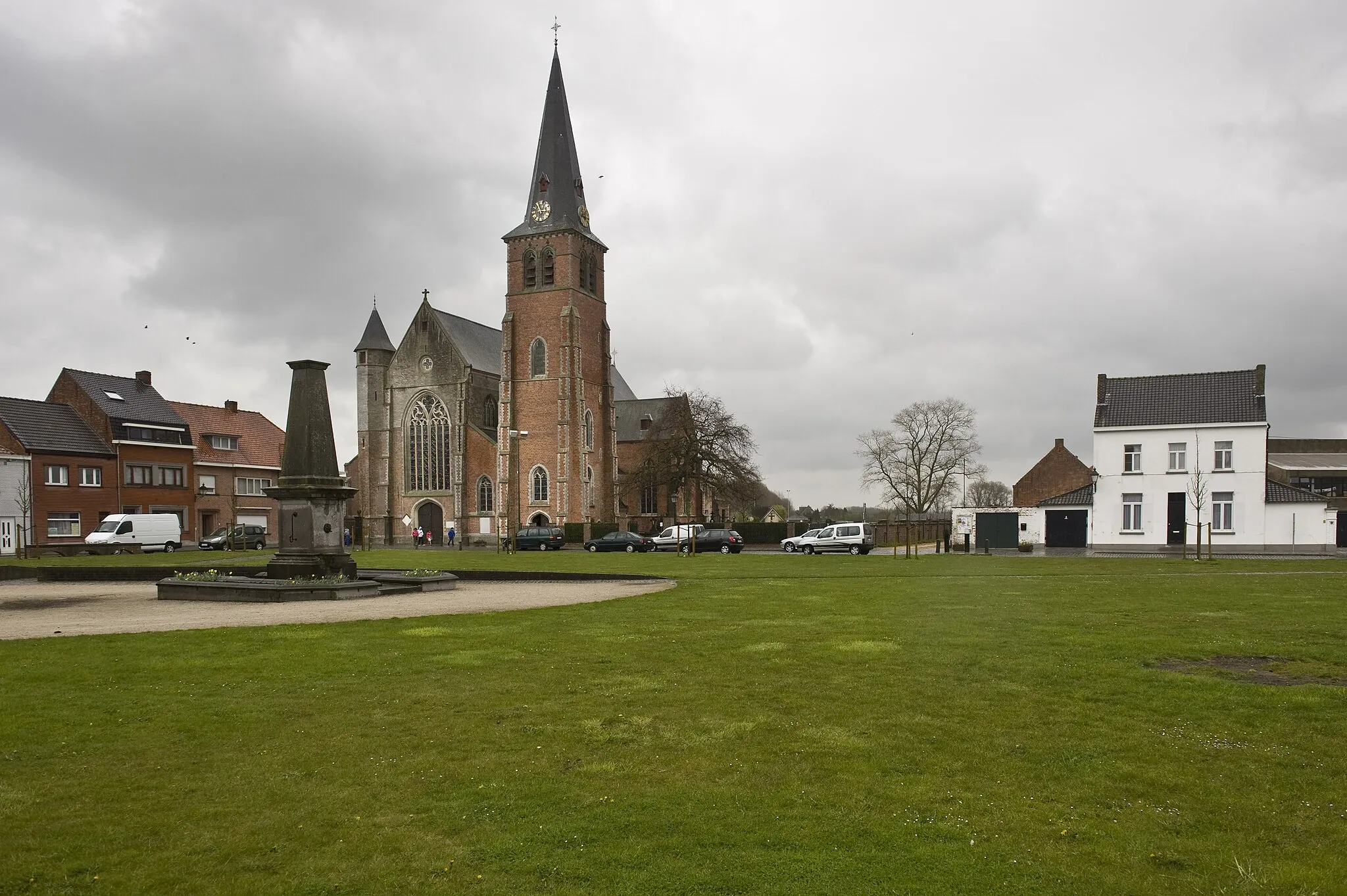 Photo showing: Watervliet, Het Stee met de Onze-Lieve-Vrouw-Hemelvaartkerk.