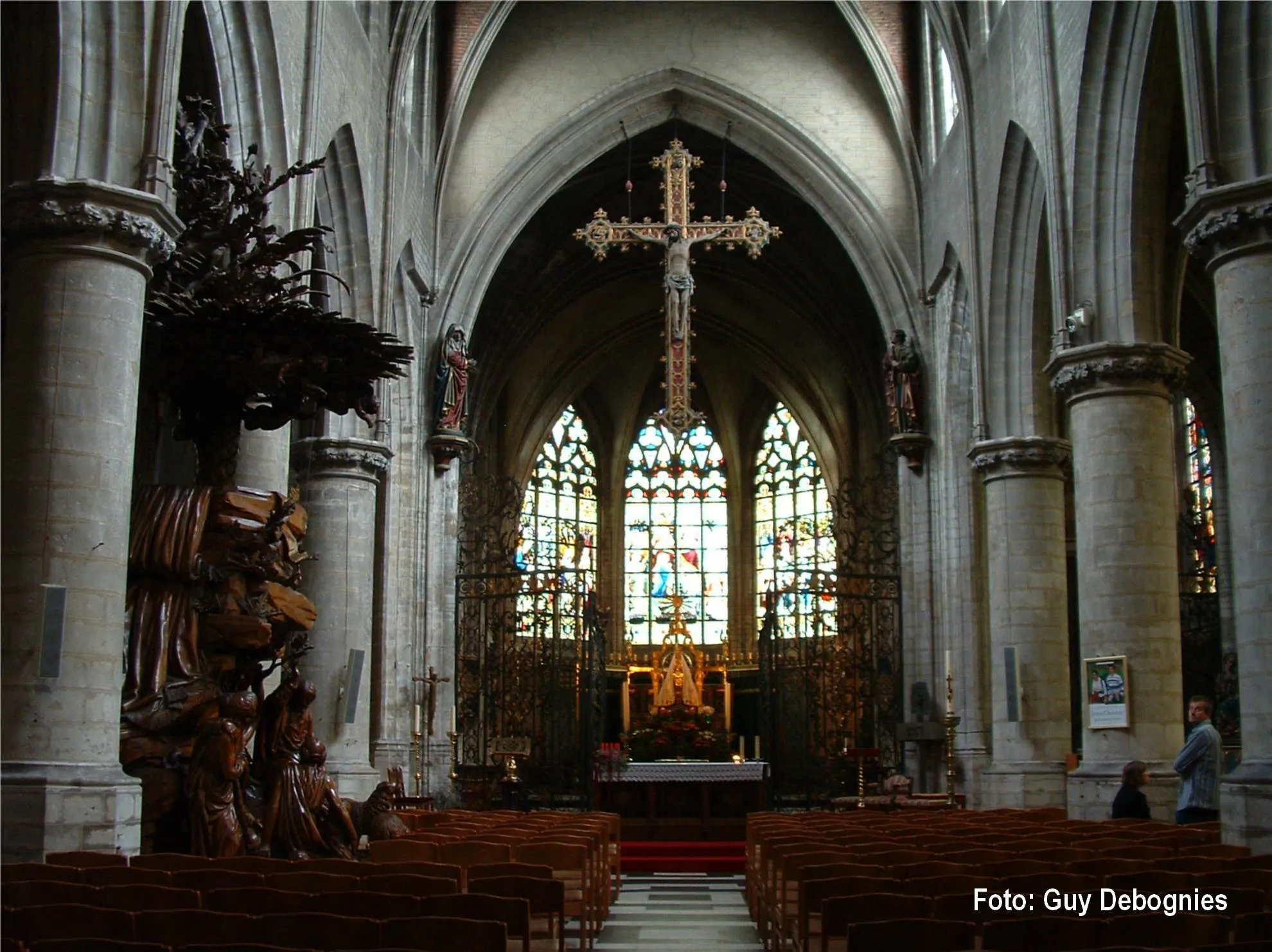 Photo showing: Alsemberg, interior view of the Church of Our Lady.