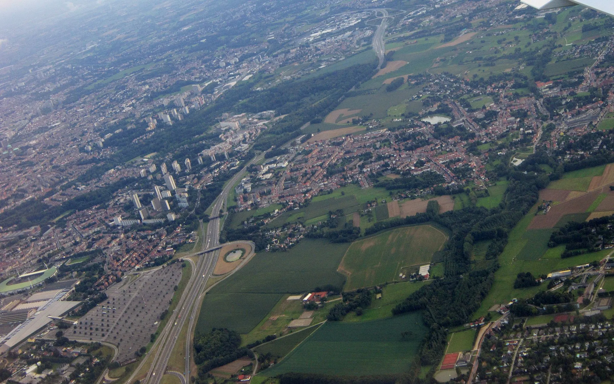 Photo showing: Aerial view of Wemmel