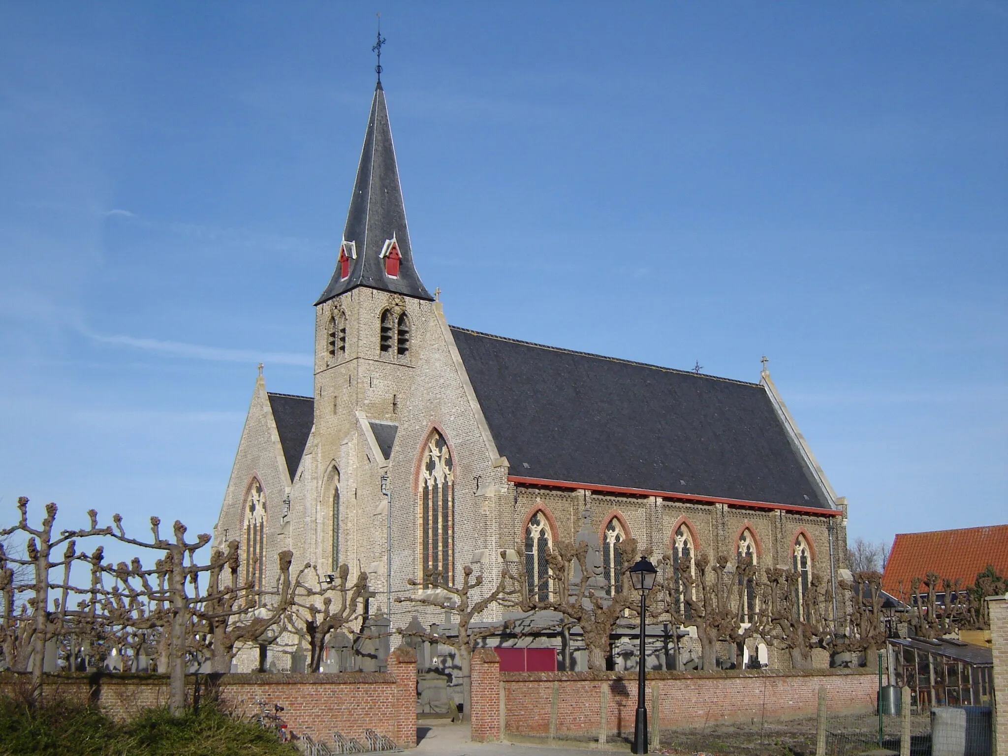 Photo showing: Church of Saint Nicholas in Koolkerke. Koolkerke, Brugge, West Flanders, Belgium.