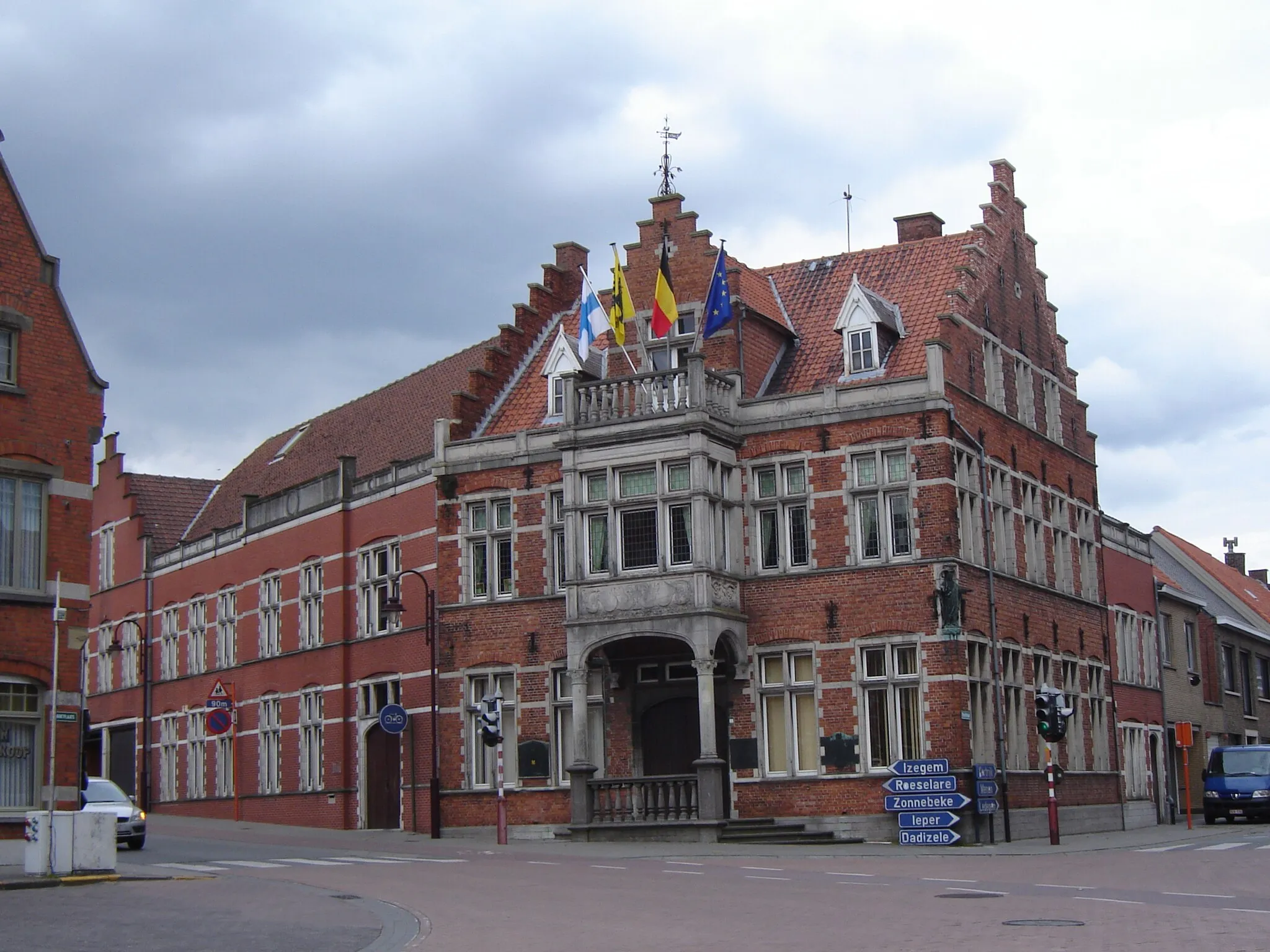 Photo showing: Town hall of Moorslede. Moorslede, West Flanders, Belgium
