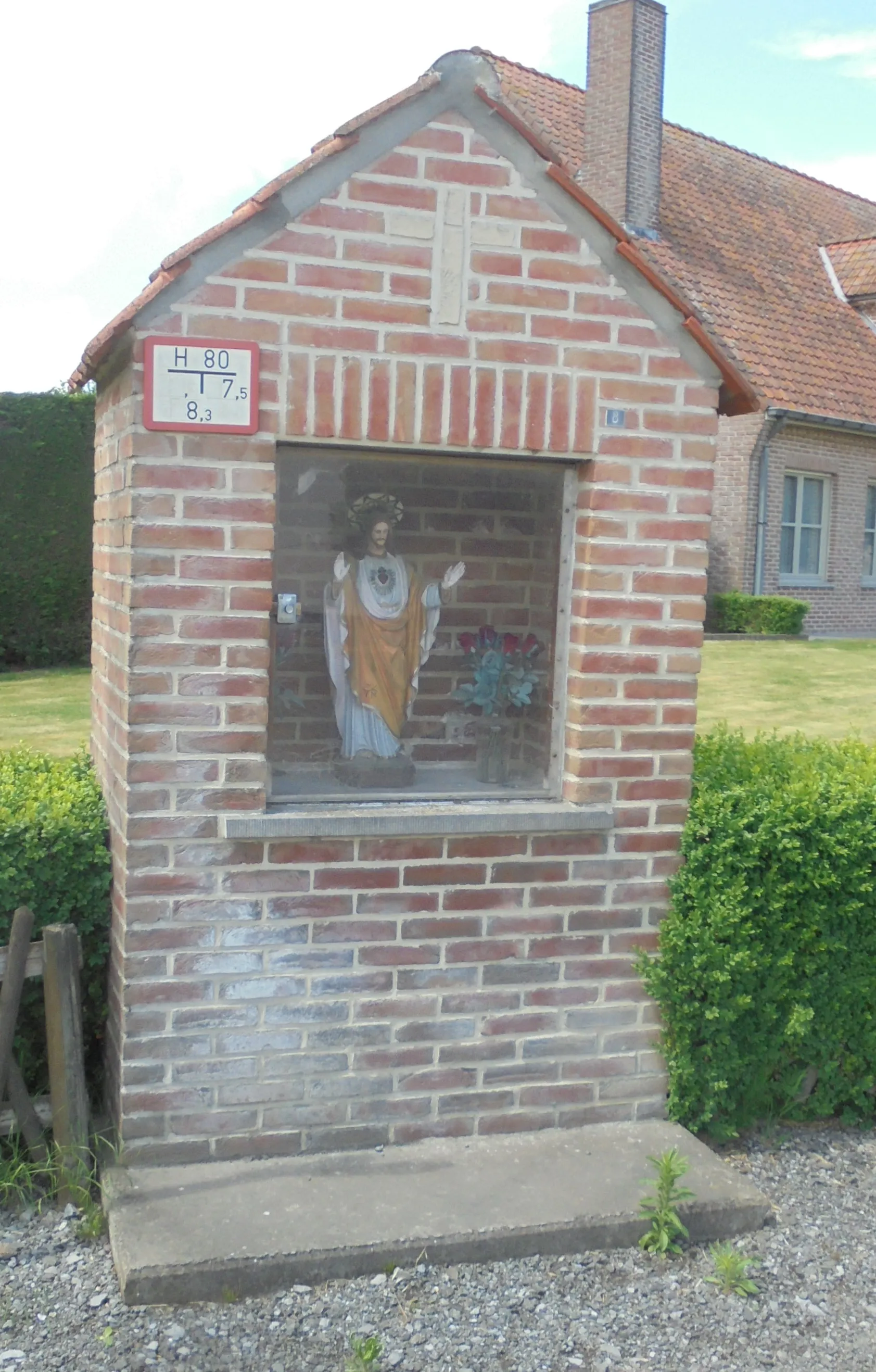 Photo showing: Heilig Hartkapel - Oosthoekstraat - Wakken - Dentergem - West-Vlaanderen - België.