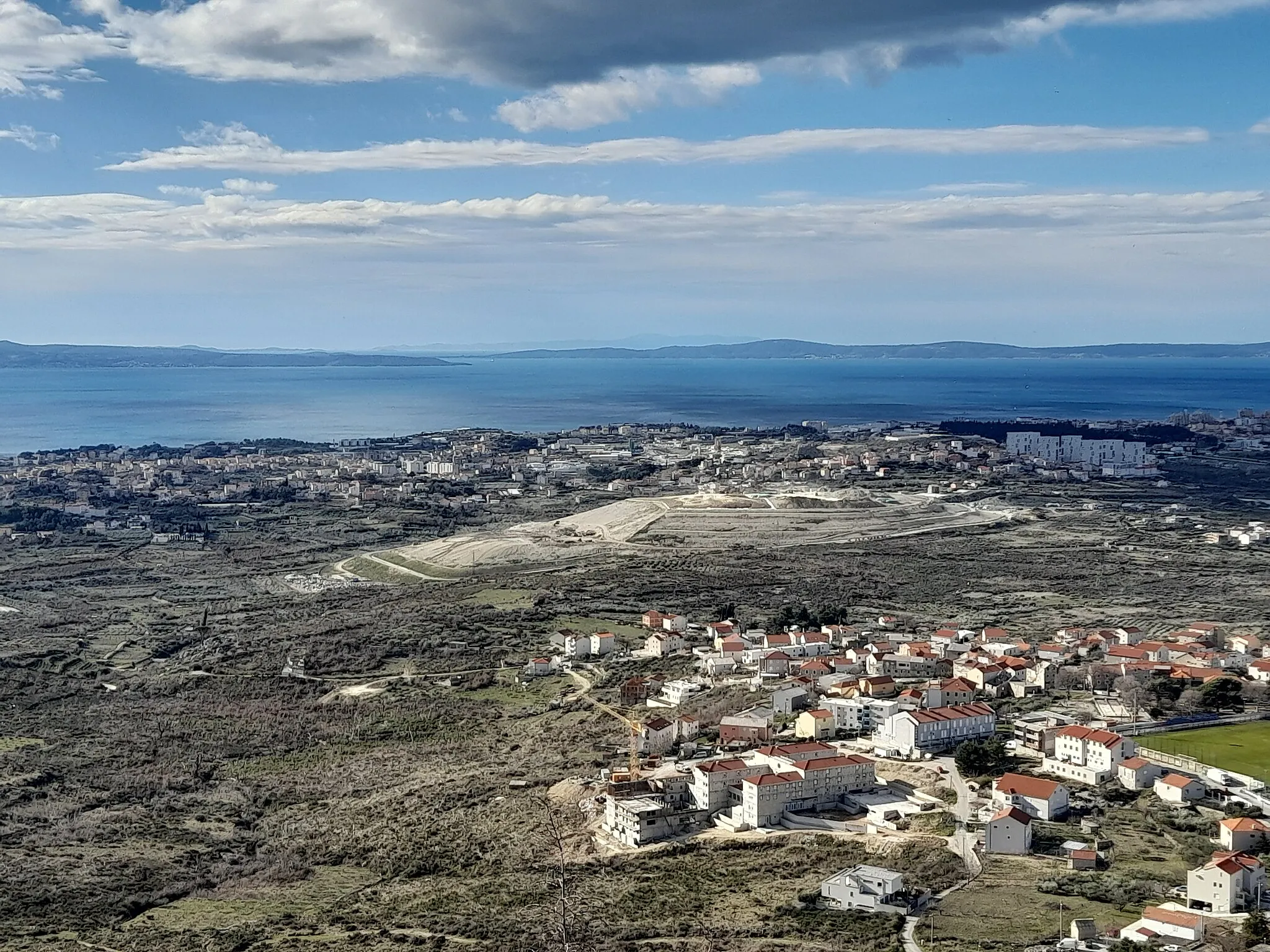 Photo showing: View from church of st. Peter in Kučine, Solin, Croatia