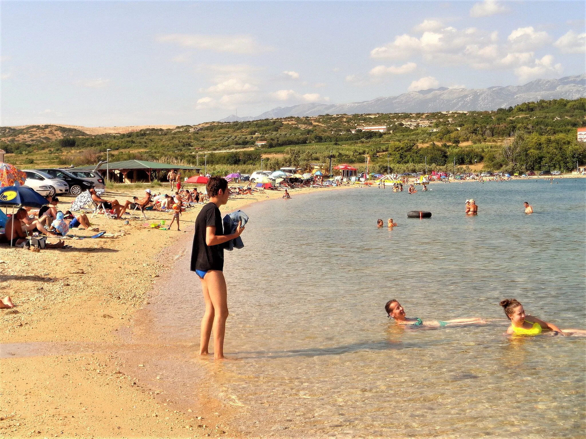 Photo showing: Caska village, town of Novalja, island of Pag, Lika-Senj County, Croatia - beach
