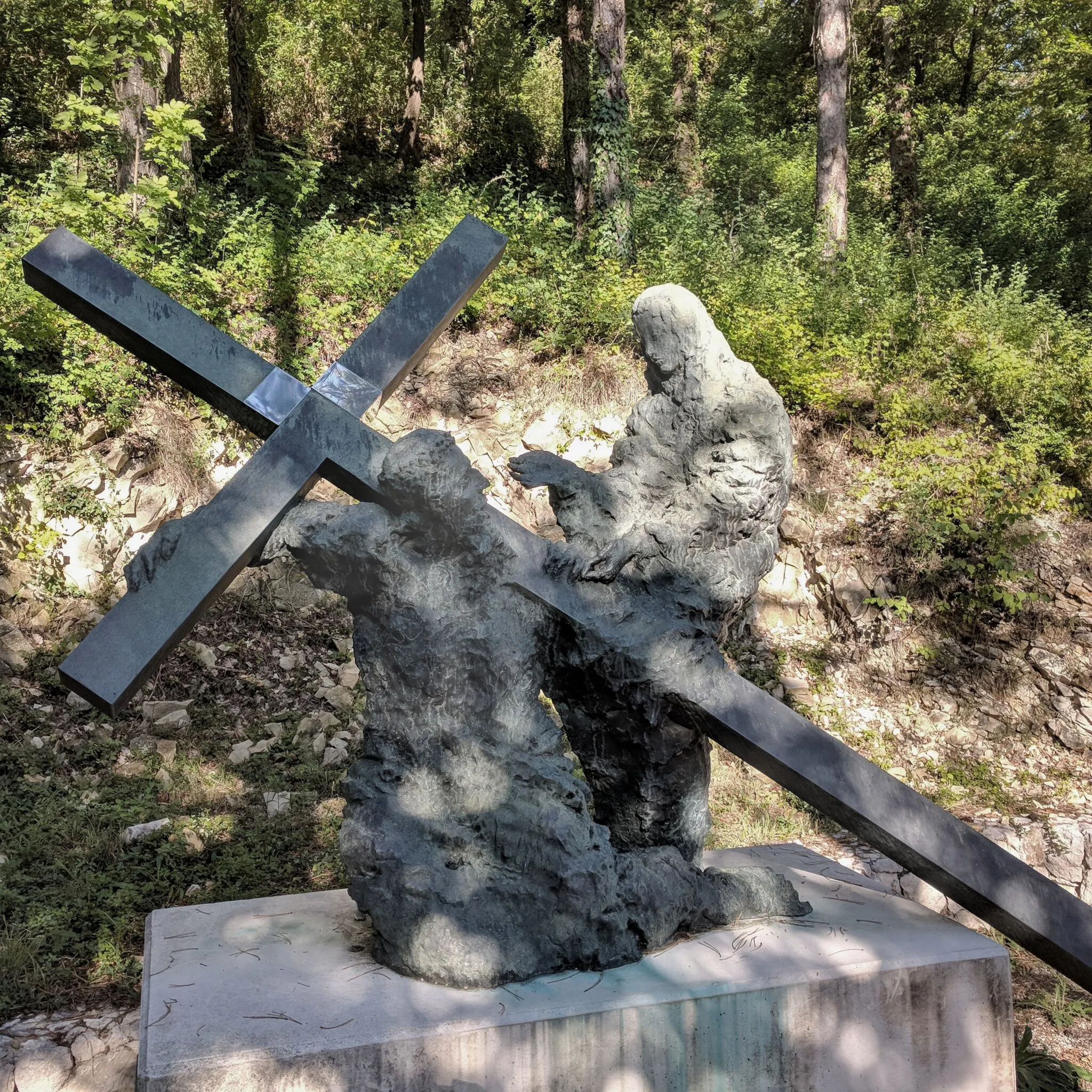 Photo showing: Stations of the Cross at Sinj, Stari grad, Croatia: 4 - Kuzma Kovačić - Isus susreće svoju svetu Majku