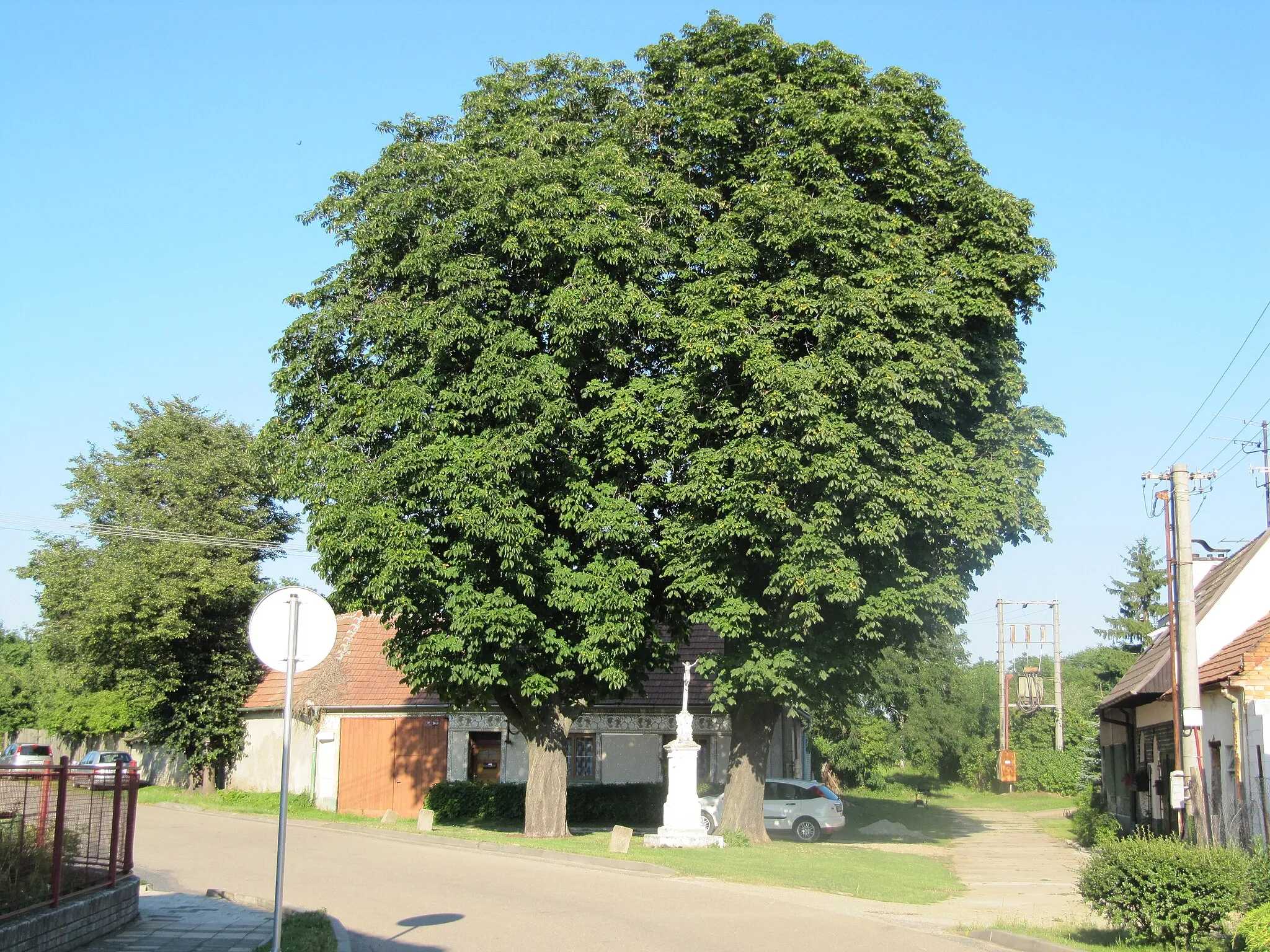 Photo showing: Dubňany in Hodonín District, Czech Republic. Crucifix.