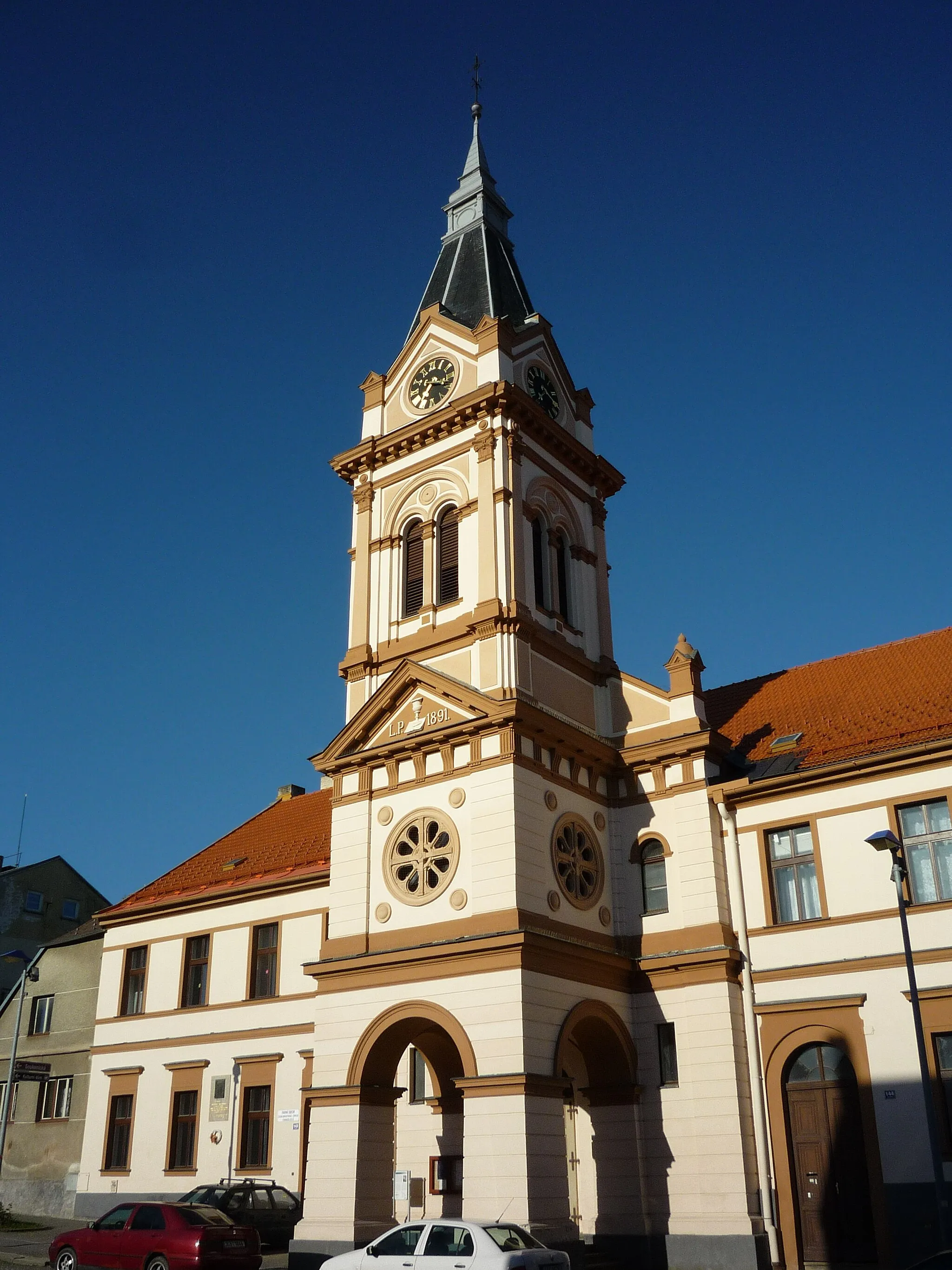 Photo showing: Autor fotografie Jiří Zelenka. Evangelický kostel - chráněná kulturní památka České republiky. Husova ulice. Humpolec. Okr. Pelhřimov. Kraj Vysočina. Czech Republik.